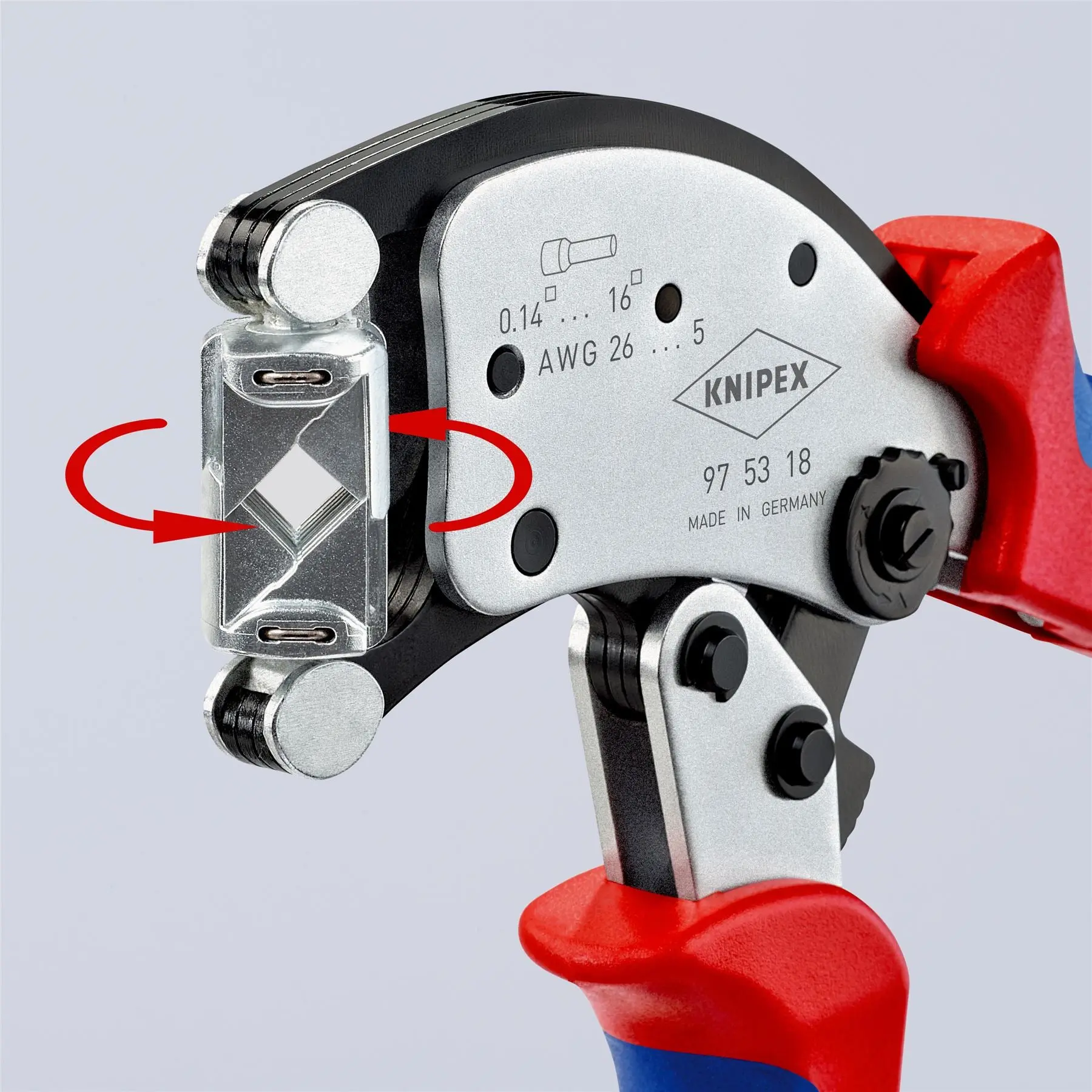 Knipex Twistor 16 Self Adjusting Crimping Pliers for Wire Ferrules with Rotatable Die Head 97 53 18 - Image 12