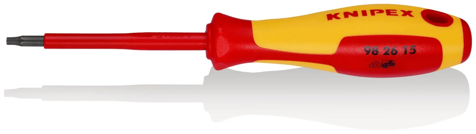 KNIPEX VDE Insulated Screwdriver for T15 Torx Screws 185mm 98 26 15