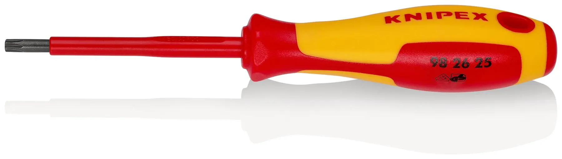 KNIPEX VDE Insulated Screwdriver for T25 Torx Screws 185mm 98 26 25
