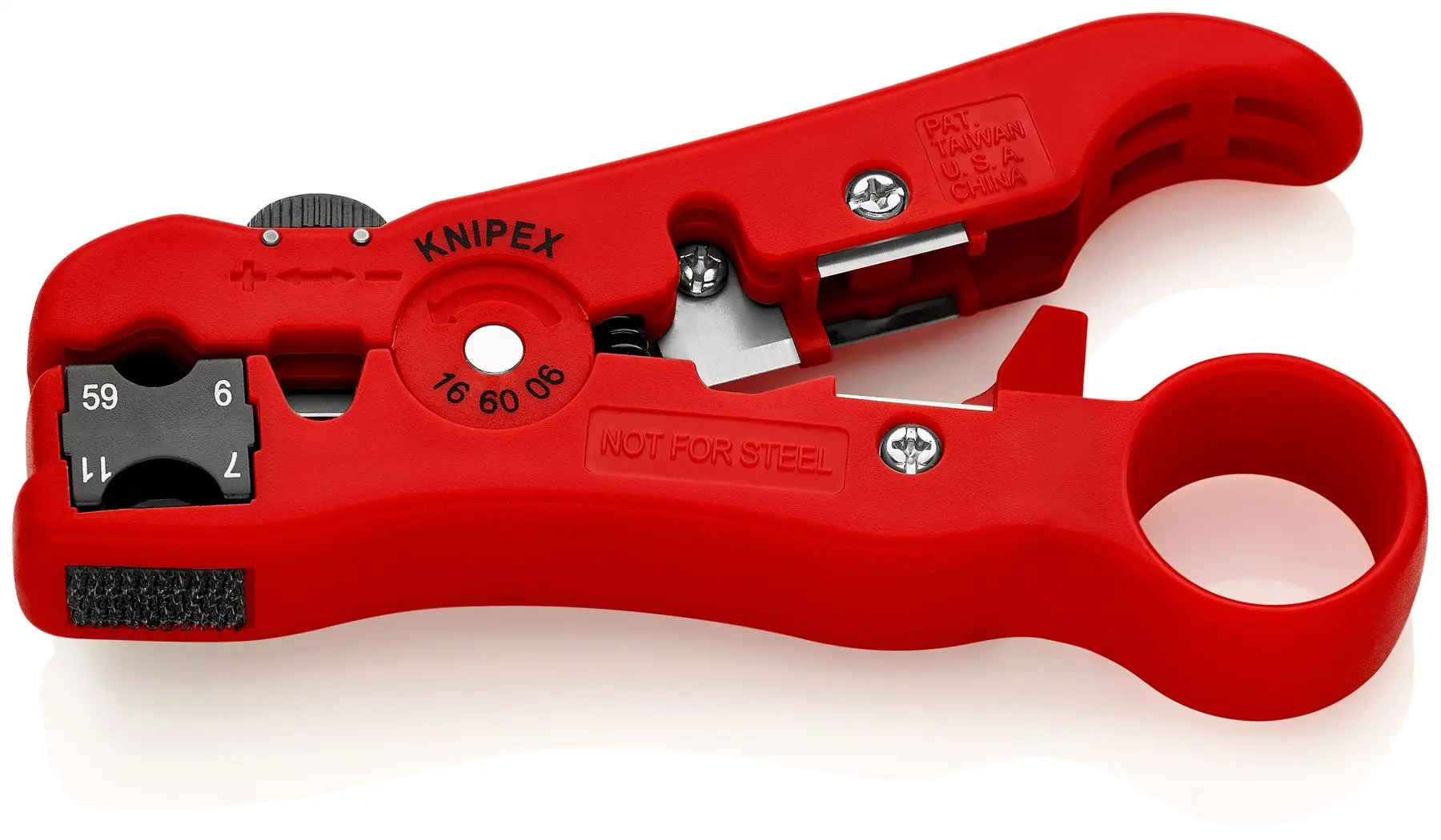 KNIPEX Wire Stripping Tool for Coax and Data Cable 125mm 16 60 06 SB