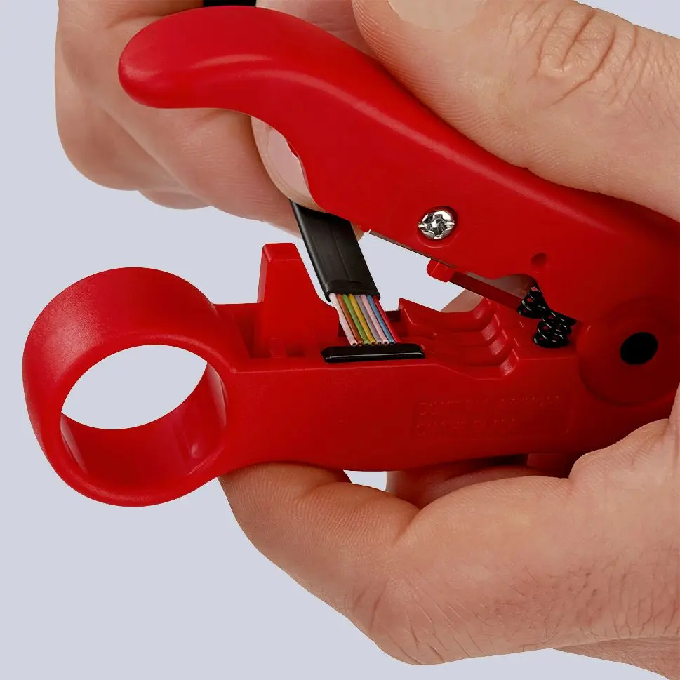 KNIPEX Wire Stripping Tool for Coax and Data Cable 125mm 16 60 06 SB - Image 2