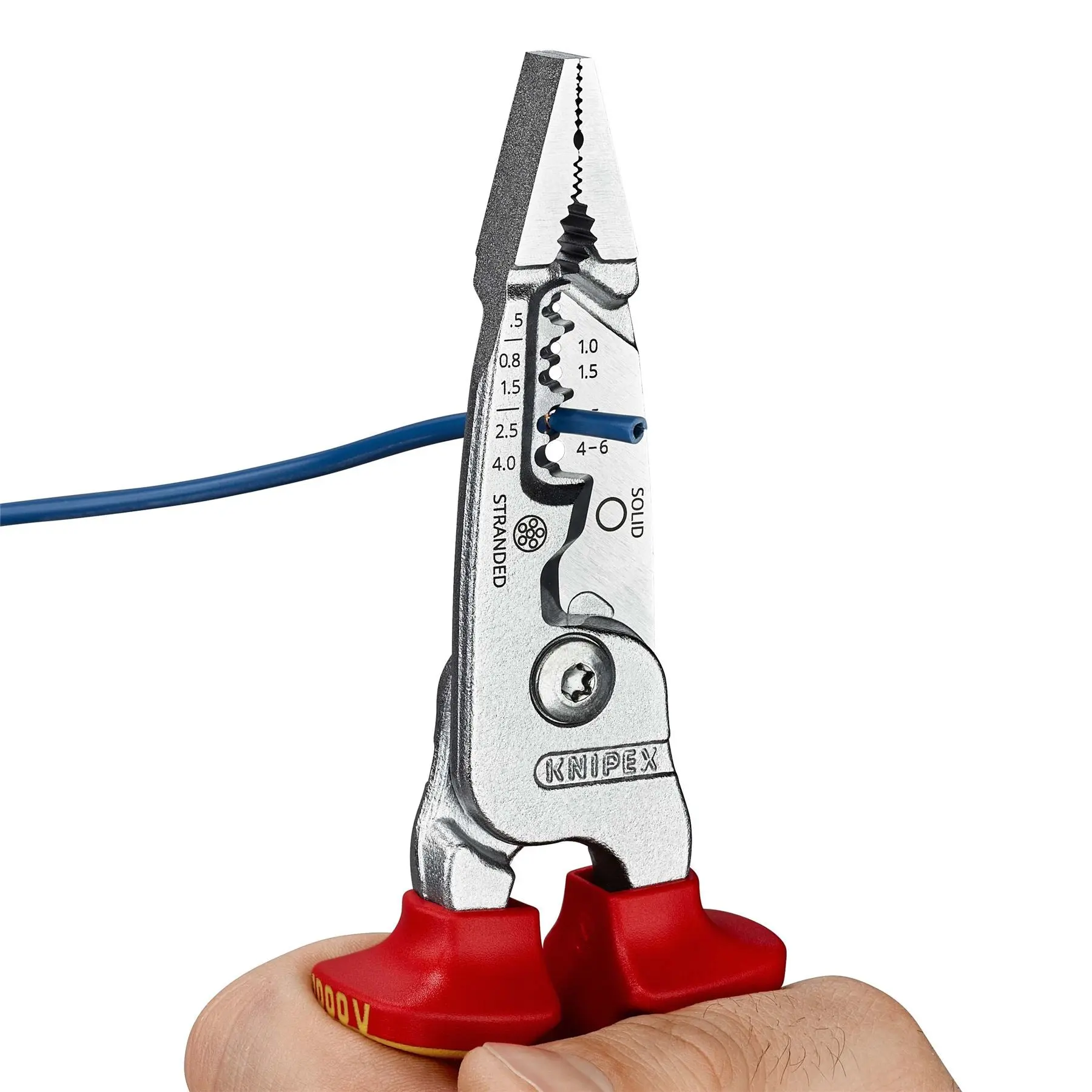Knipex WireStripper Stripping Pliers 200mm Metric Version VDE 1000V Multi Component Grips 13 76 200 ME - Image 3