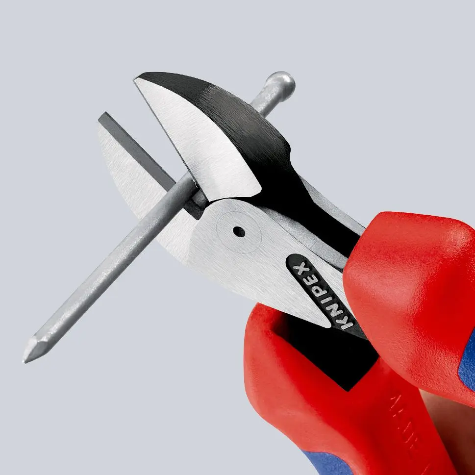 Knipex X-Cut Diagonal Side Cutting Pliers 160mm Tether Point Multi Component Grips Chrome Plated 73 05 160 T - Image 4