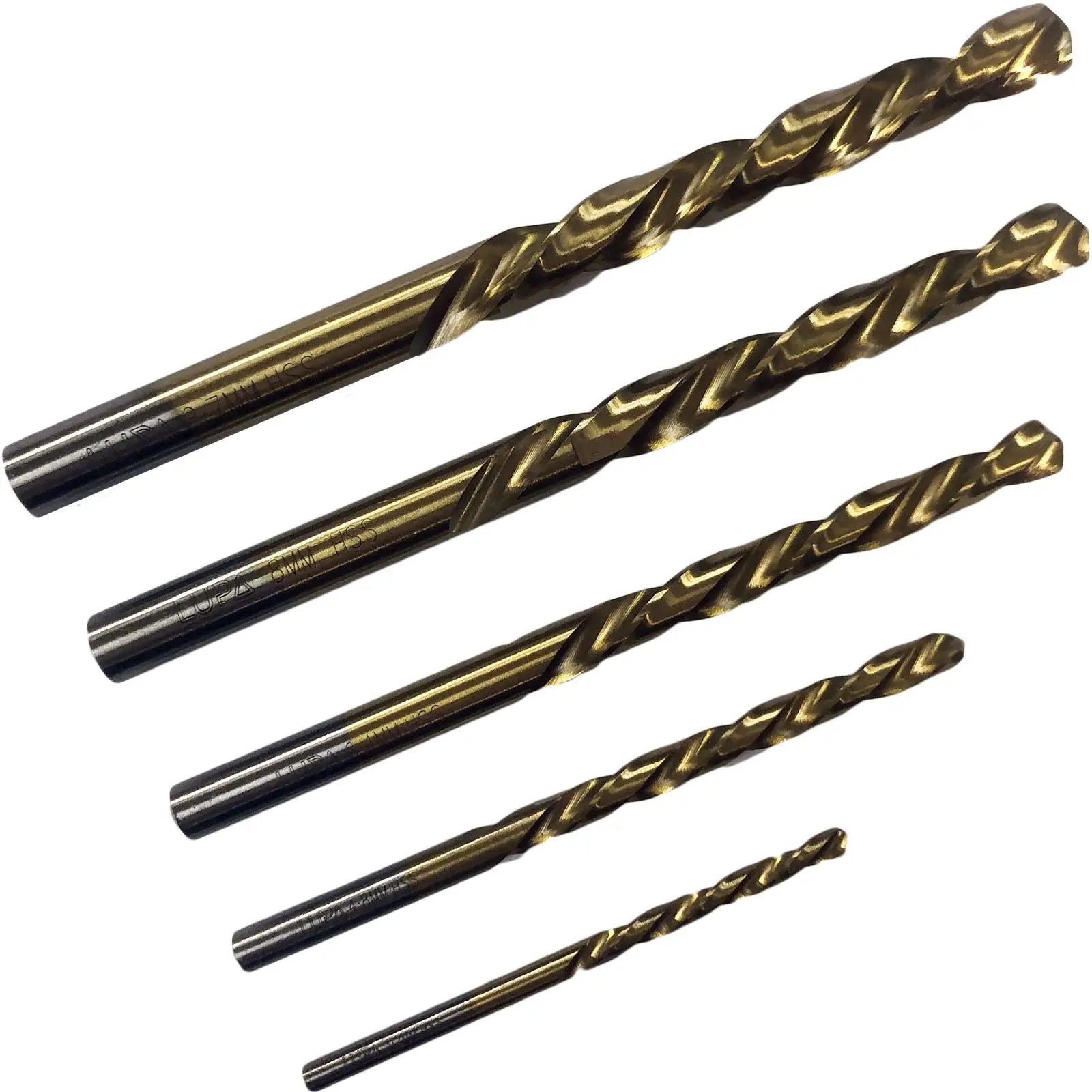 LUPA 5 Piece Left Hand Spiral Drill Bit Set Screw Stud Extraction Remover Removal - Image 3