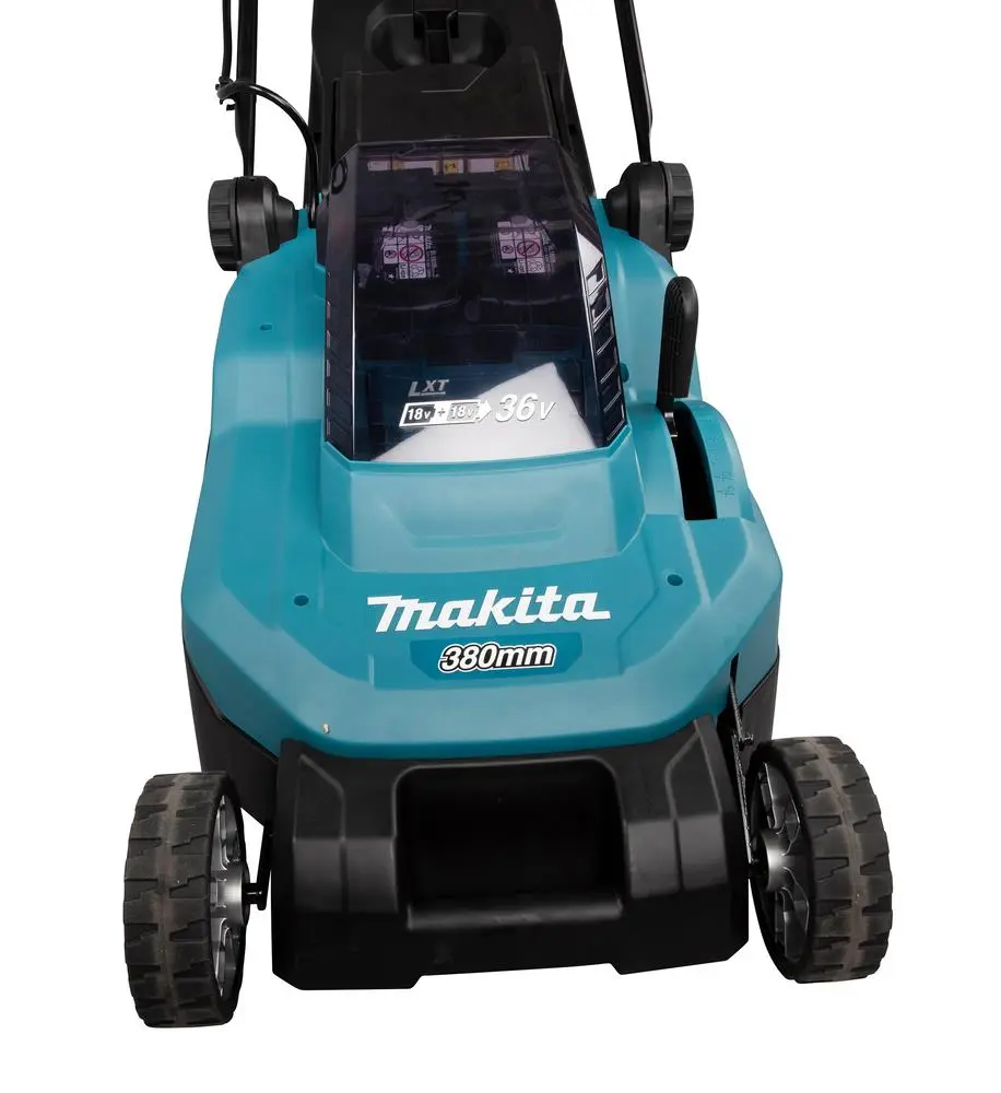 Makita 38cm Lawn Mower Kit Twin 18V LXT Li-ion Cordless Garden Grass Outdoor 2 x 5Ah Battery and Dual Charger DLM382CT2 - Image 6