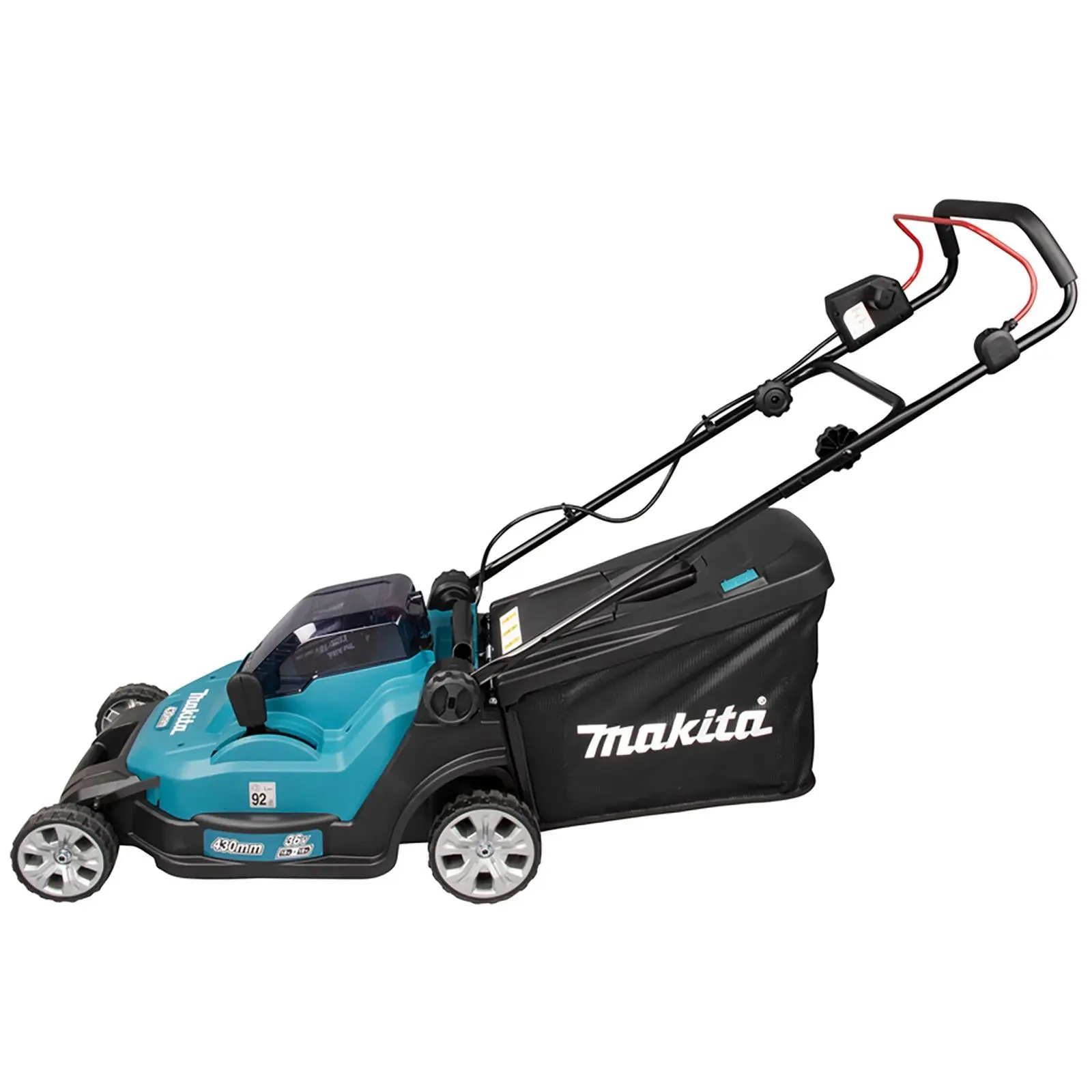 Makita 43cm Lawn Mower Kit Twin 18V LXT Li-ion Cordless Garden Grass Outdoor 2 x 6Ah Battery and Dual Rapid Charger DLM432PG2 - Image 3