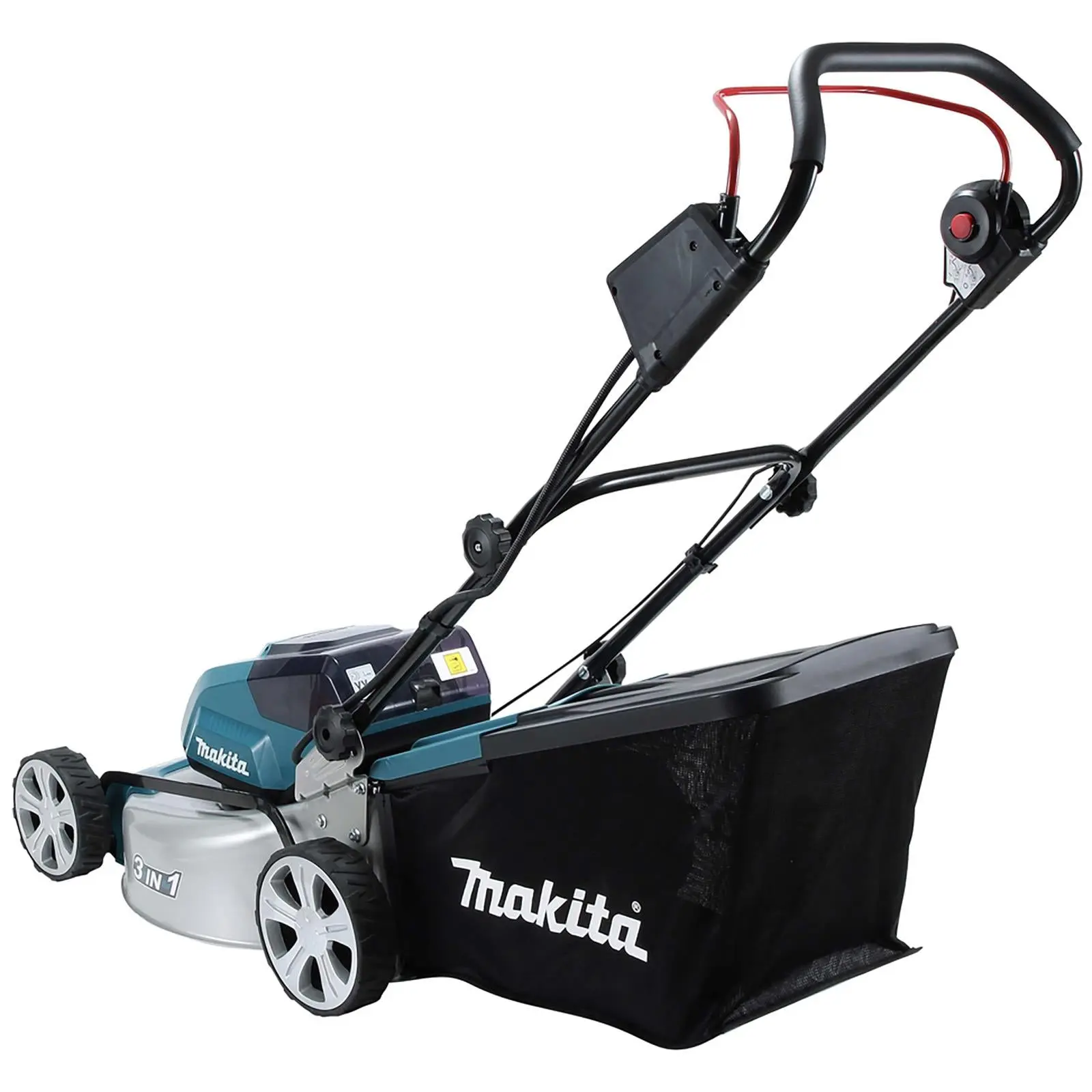 Makita 46cm Lawn Mower Kit Twin 18V LXT Li-ion Cordless Garden Grass Outdoor 2 x 6Ah Battery and Dual Rapid Charger DLM460PG2 - Image 4