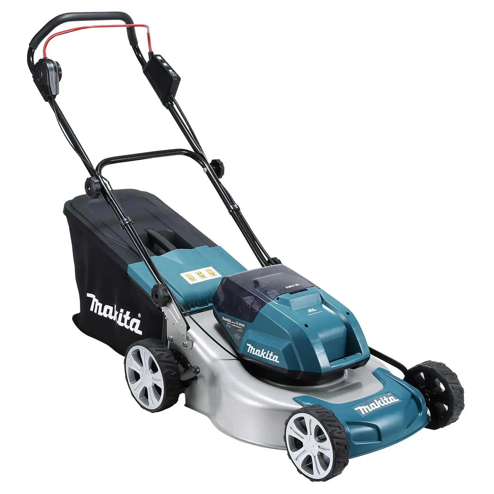 Makita 46cm Lawn Mower Kit Twin 18V LXT Li-ion Cordless Garden Grass Outdoor 2 x 6Ah Battery and Dual Rapid Charger DLM460PG2 - Image 6