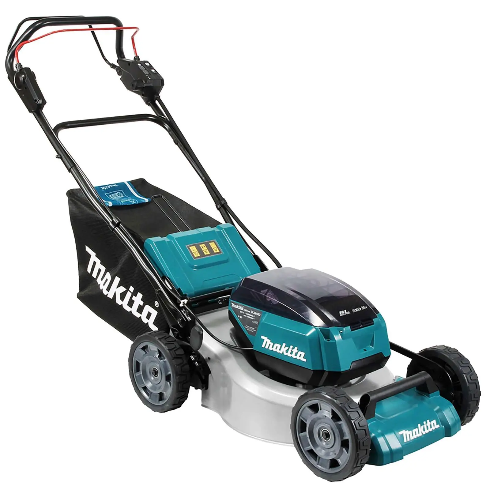 Makita 46cm Lawn Mower Kit Twin 18V LXT Li-ion Cordless Garden Grass Outdoor 2 x 6Ah Battery and Dual Rapid Charger DLM462PG2 - Image 7
