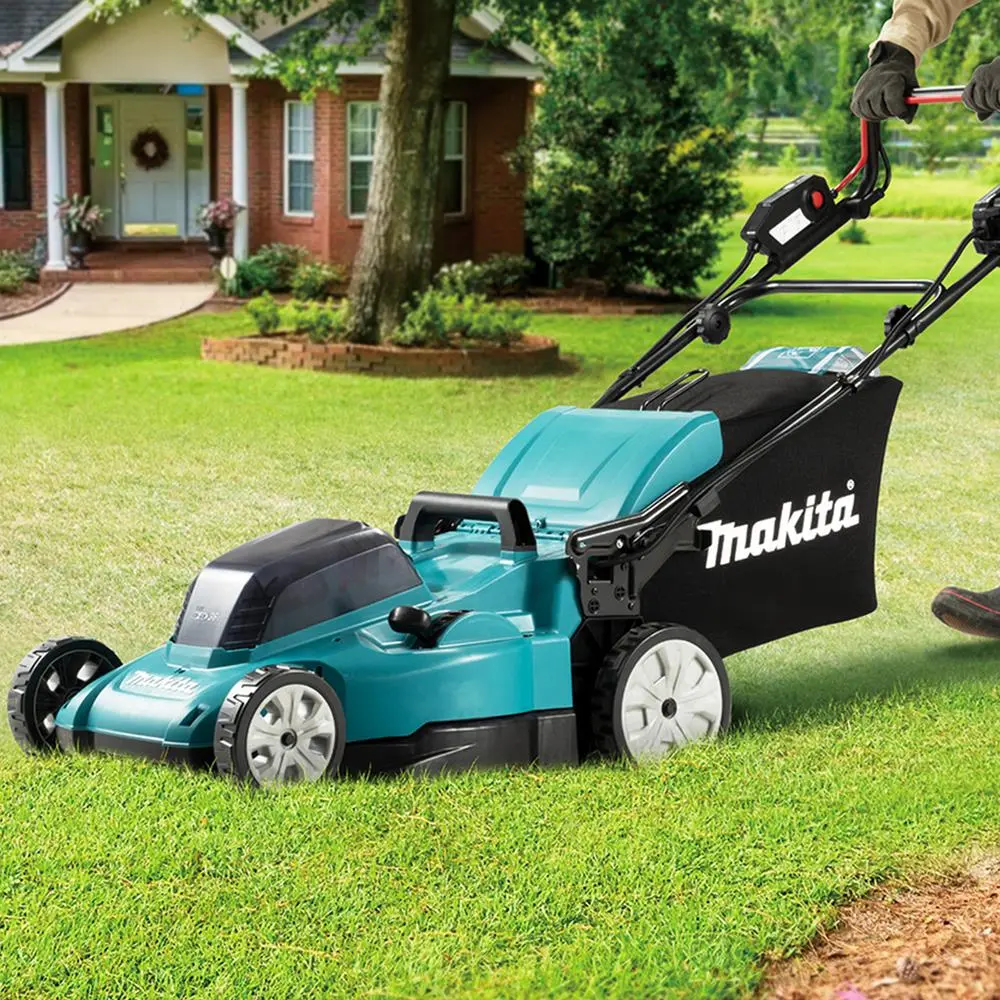 Makita 48cm Lawn Mower Twin 18V LXT Li-ion Cordless Garden Grass Outdoor Bare Unit Body Only DLM481Z - Image 2