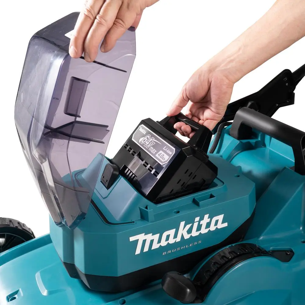 Makita 53cm Lawn Mower Kit 64V Max Li-ion Cordless Garden Grass Outdoor 4Ah Battery and Charger LM002JM101 - Image 2