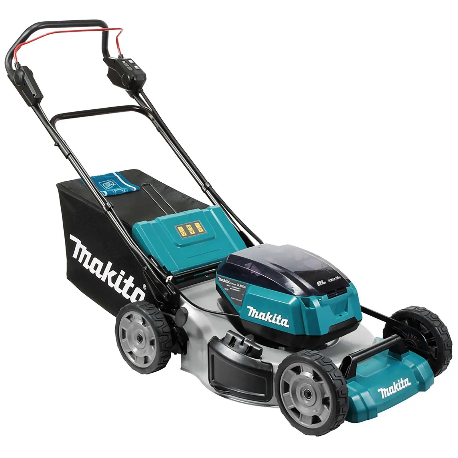 Makita 53cm Lawn Mower Kit Twin 18V LXT Li-ion Cordless Garden Grass Outdoor 2 x 6Ah Battery and Dual Rapid Charger DLM530PG2 - Image 8