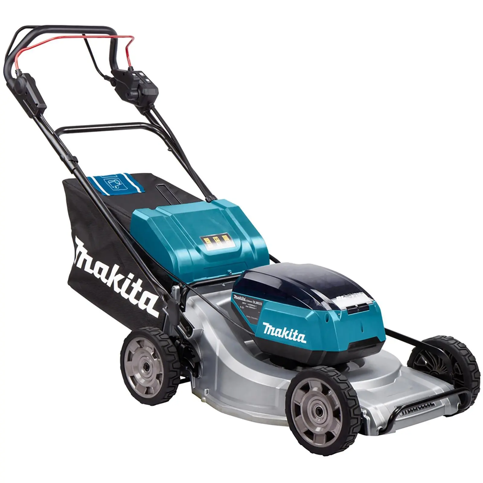 Makita 53cm Lawn Mower Kit Twin 18V LXT Li-ion Cordless Garden Grass Outdoor 2 x 6Ah Battery and Dual Rapid Charger DLM533PG2 - Image 9