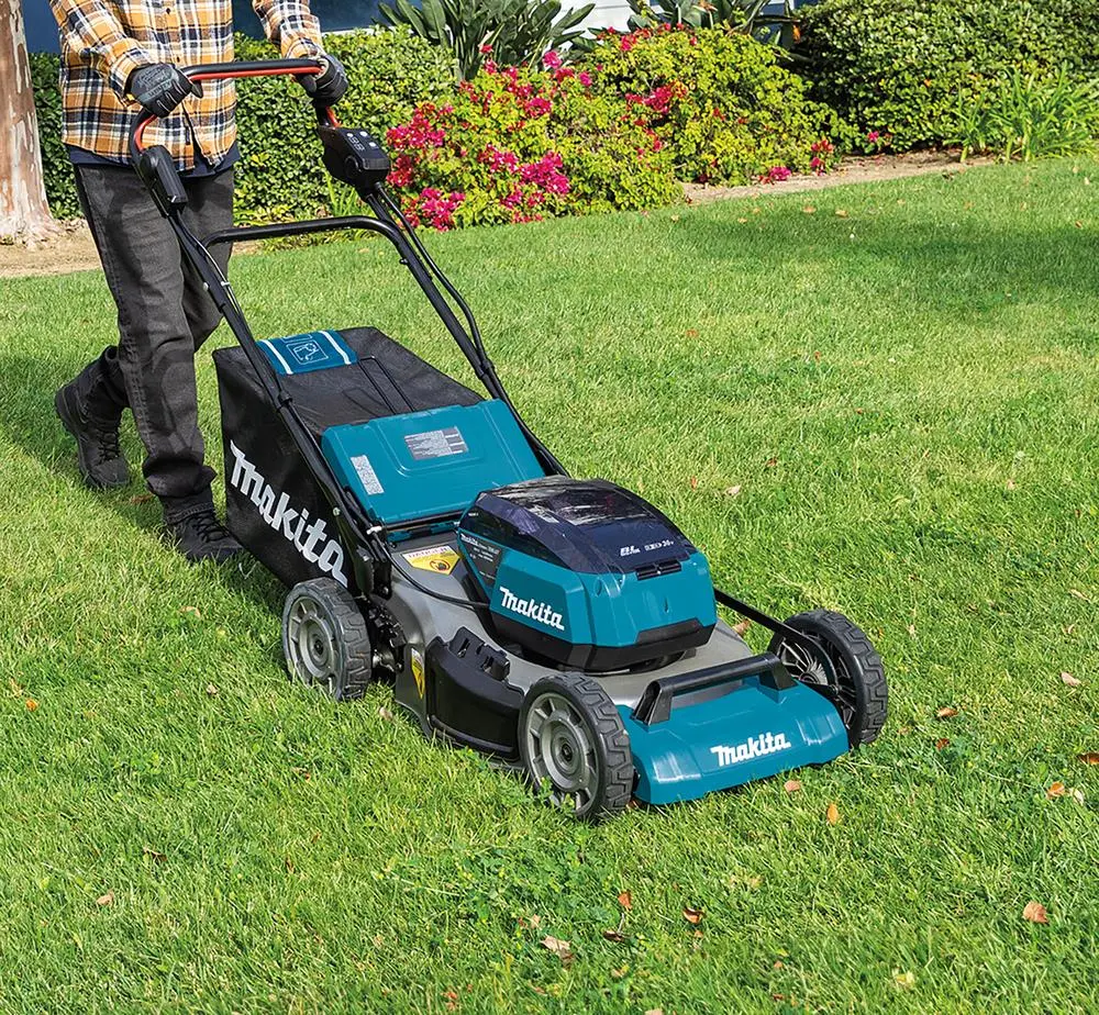Makita 53cm Lawn Mower Kit Twin 18V LXT Li-ion Cordless Garden Grass Outdoor 4 x 5Ah Battery and Dual Rapid Charger DLM530PT4 - Image 4