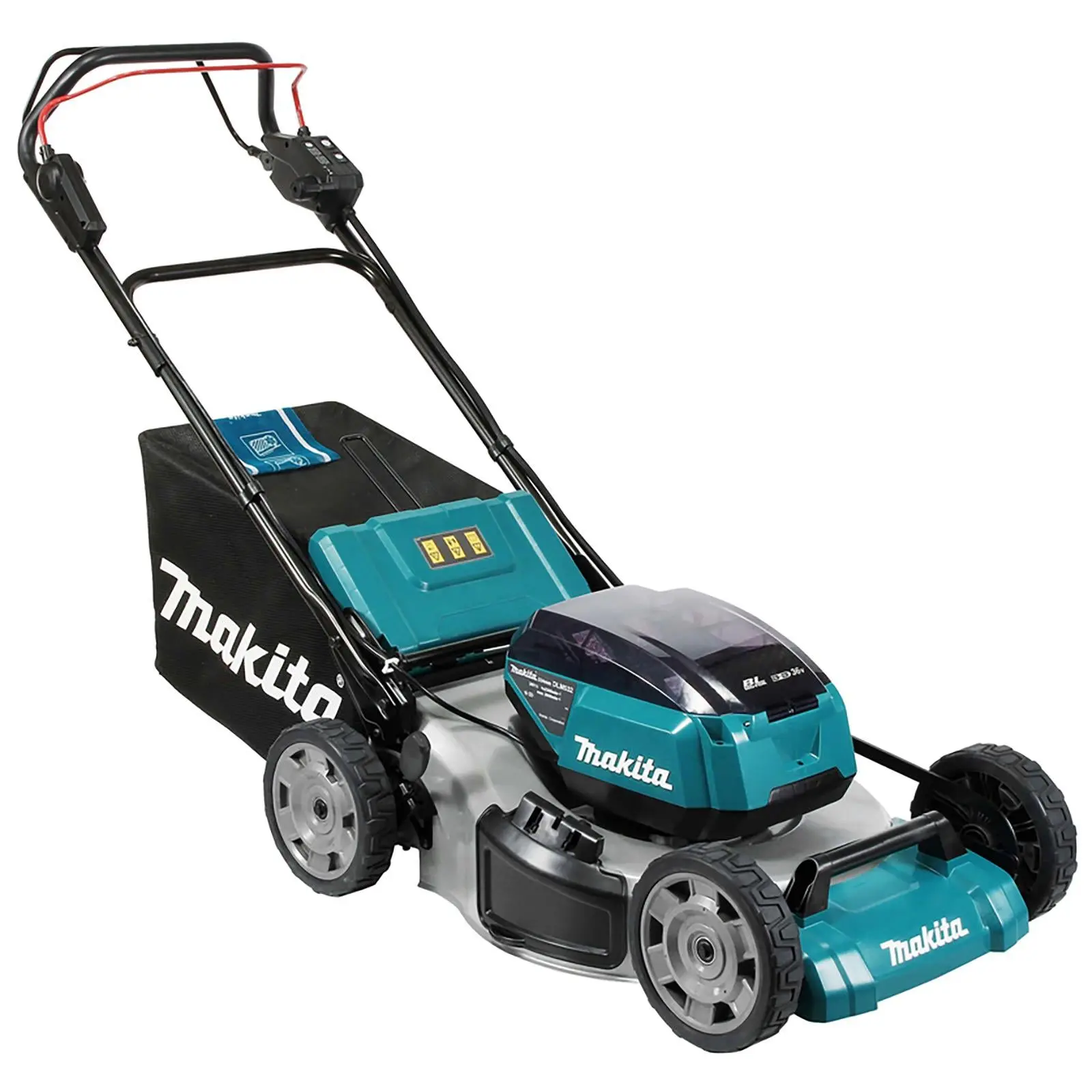 Makita 53cm Lawn Mower Kit Twin 18V LXT Li-ion Cordless Garden Grass Outdoor 4 x 5Ah Battery and Dual Rapid Charger DLM532PT4 - Image 9
