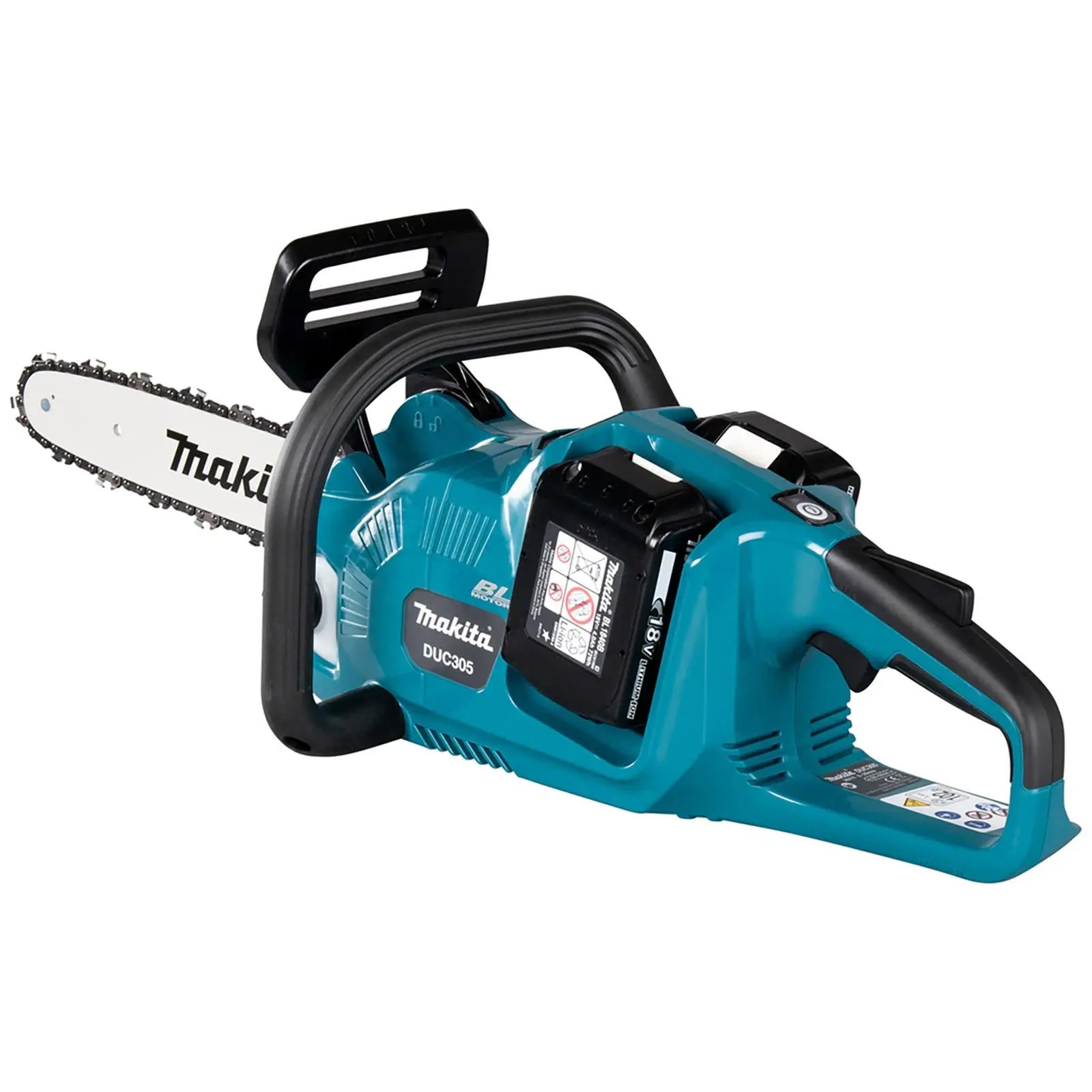 Makita Chainsaw Kit 30cm 12" 18V x 2 LXT Brushless Cordless 2 x 5Ah Battery and Dual Rapid Charger Garden Tree Cutting Pruning DUC305PT2 - Image 5