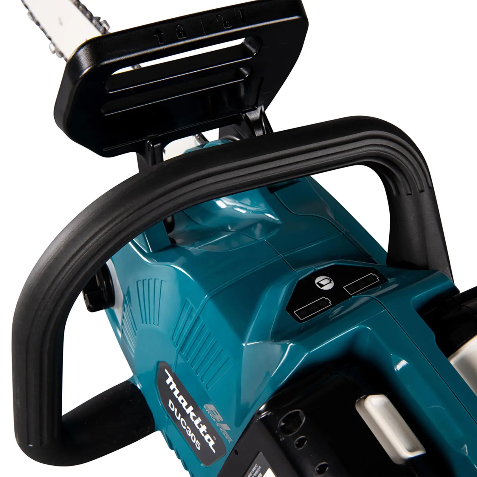 Makita Chainsaw Kit 30cm 12" 18V x 2 LXT Brushless Cordless 2 x 6Ah Battery and Dual Rapid Charger Garden Tree Cutting Pruning DUC305PG2 - Image 9