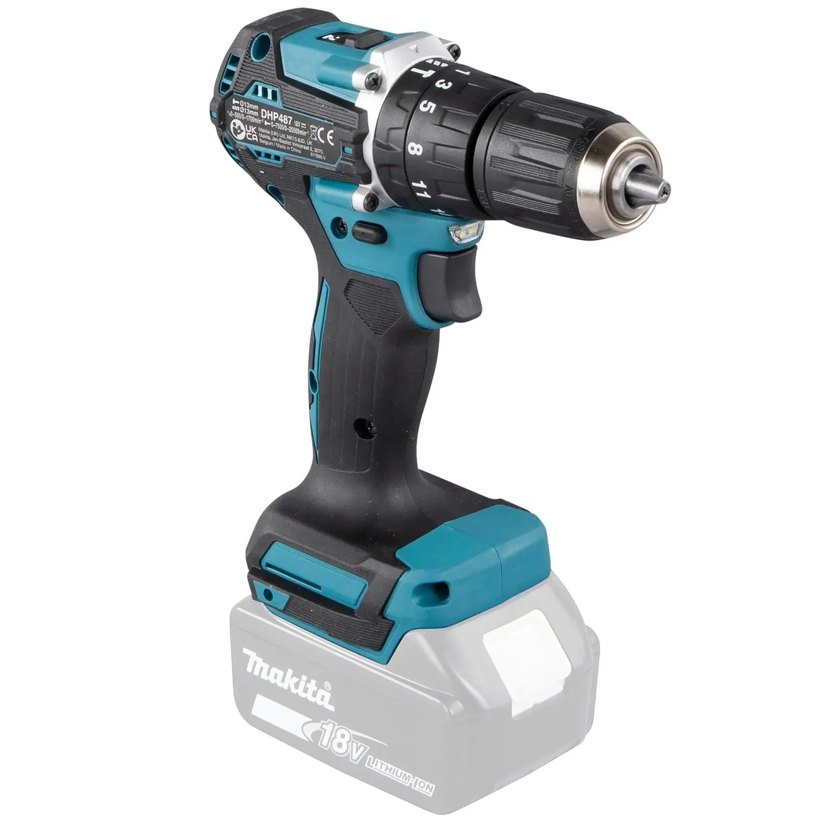 Makita Combi Drill Hammer Driver 18V LXT Brushless Cordless DHP487Z Body Only - Image 6