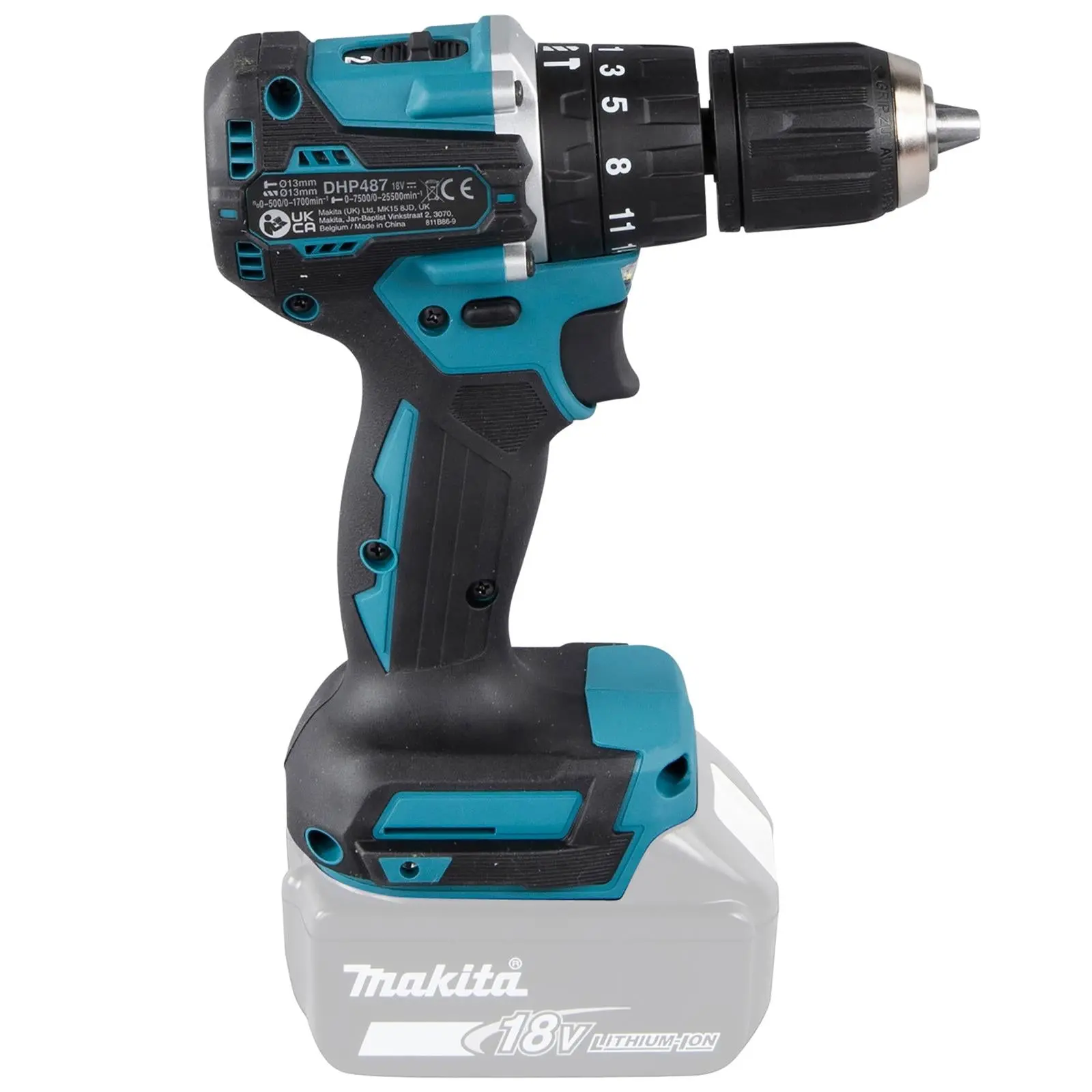Makita Combi Drill Hammer Driver 18V LXT Brushless Cordless DHP487Z Body Only - Image 7