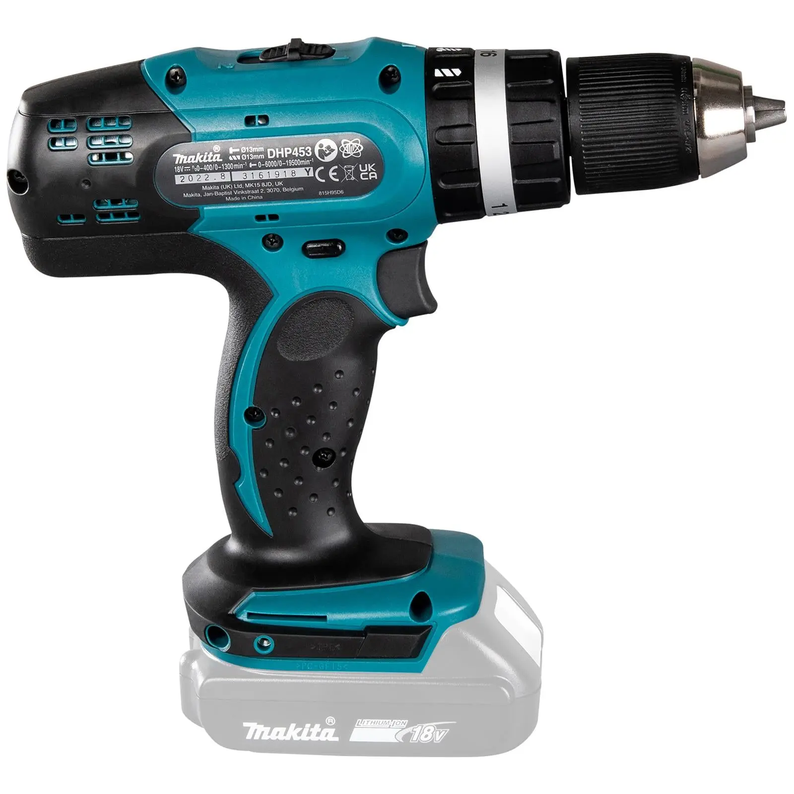 Makita Combi Drill with Hammer Action 18V LXT Cordless DHP453Z Body Only - Image 8