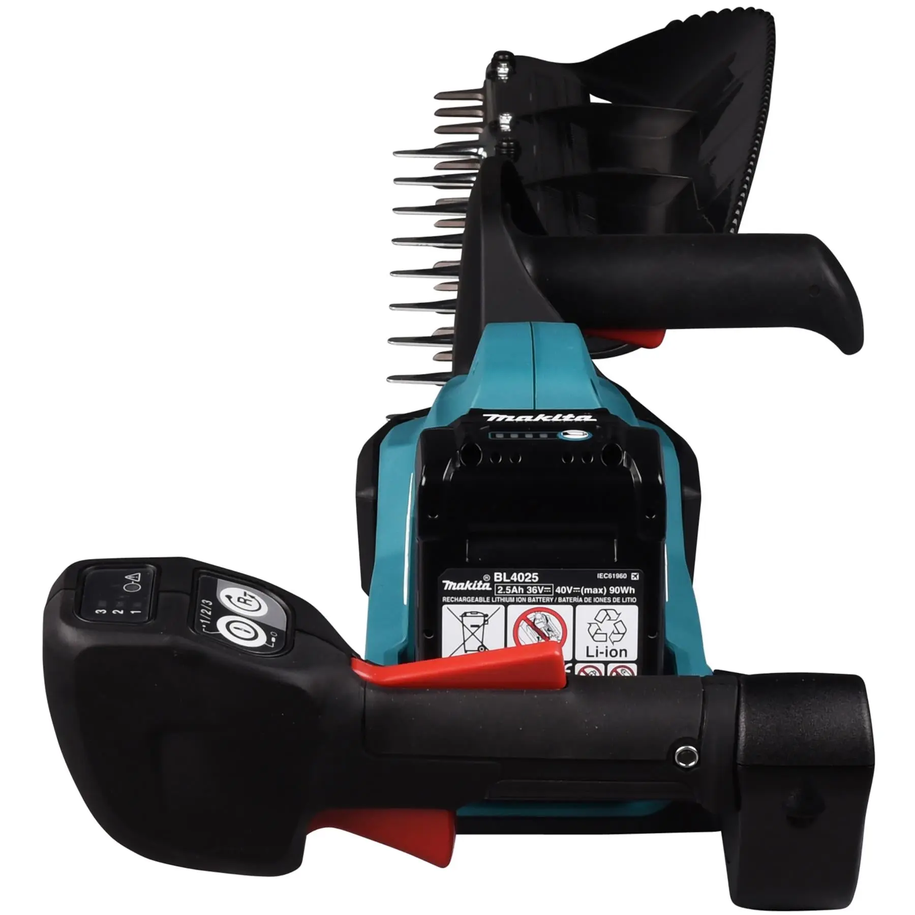 Makita Hedge Trimmer Kit 60cm 40V XGT Li-ion Brushless Cordless 2 x 2.5Ah Battery and Rapid Charger Garden Bush Cutter Cutting UH013GD202 - Image 2