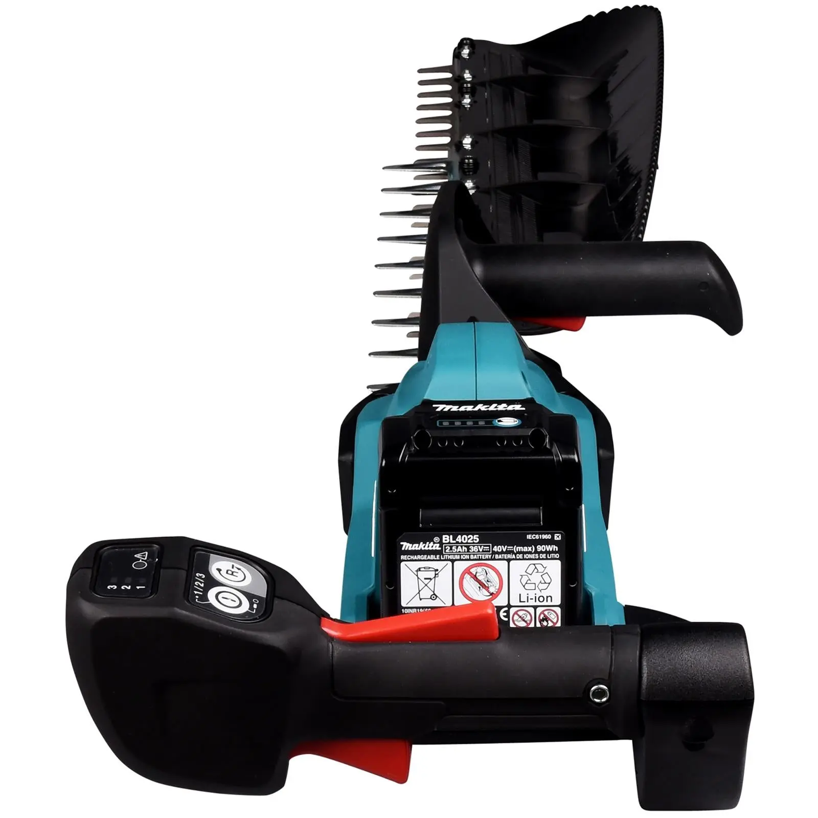 Makita Hedge Trimmer Kit 75cm 40V XGT Li-ion Brushless Cordless 2 x 2.5Ah Battery and Rapid Charger Garden Bush Cutter Cutting UH014GD202 - Image 11