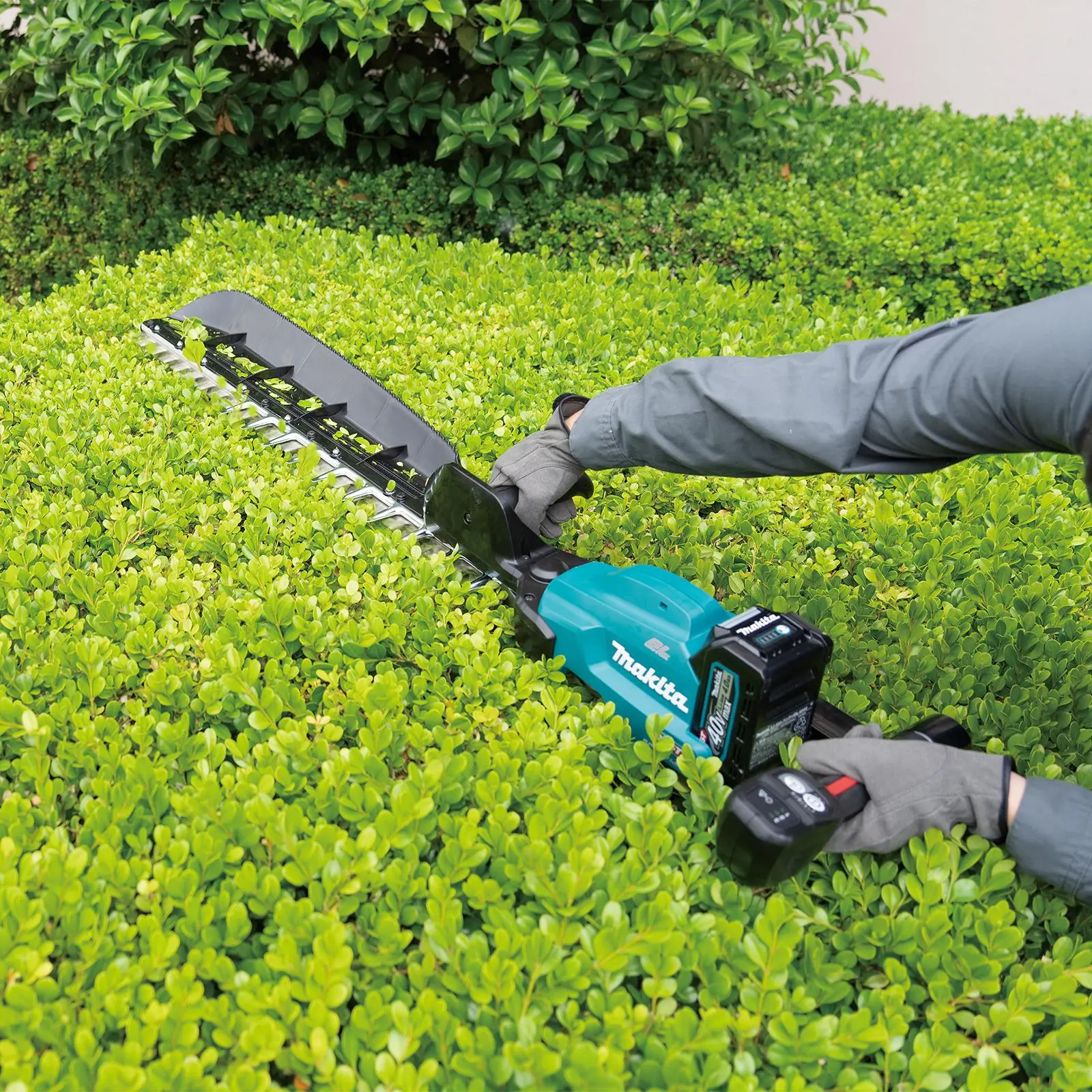 Makita Hedge Trimmer Kit 75cm 40V XGT Li-ion Brushless Cordless 2 x 2.5Ah Battery and Rapid Charger Garden Bush Cutter Cutting UH014GD202 - Image 12
