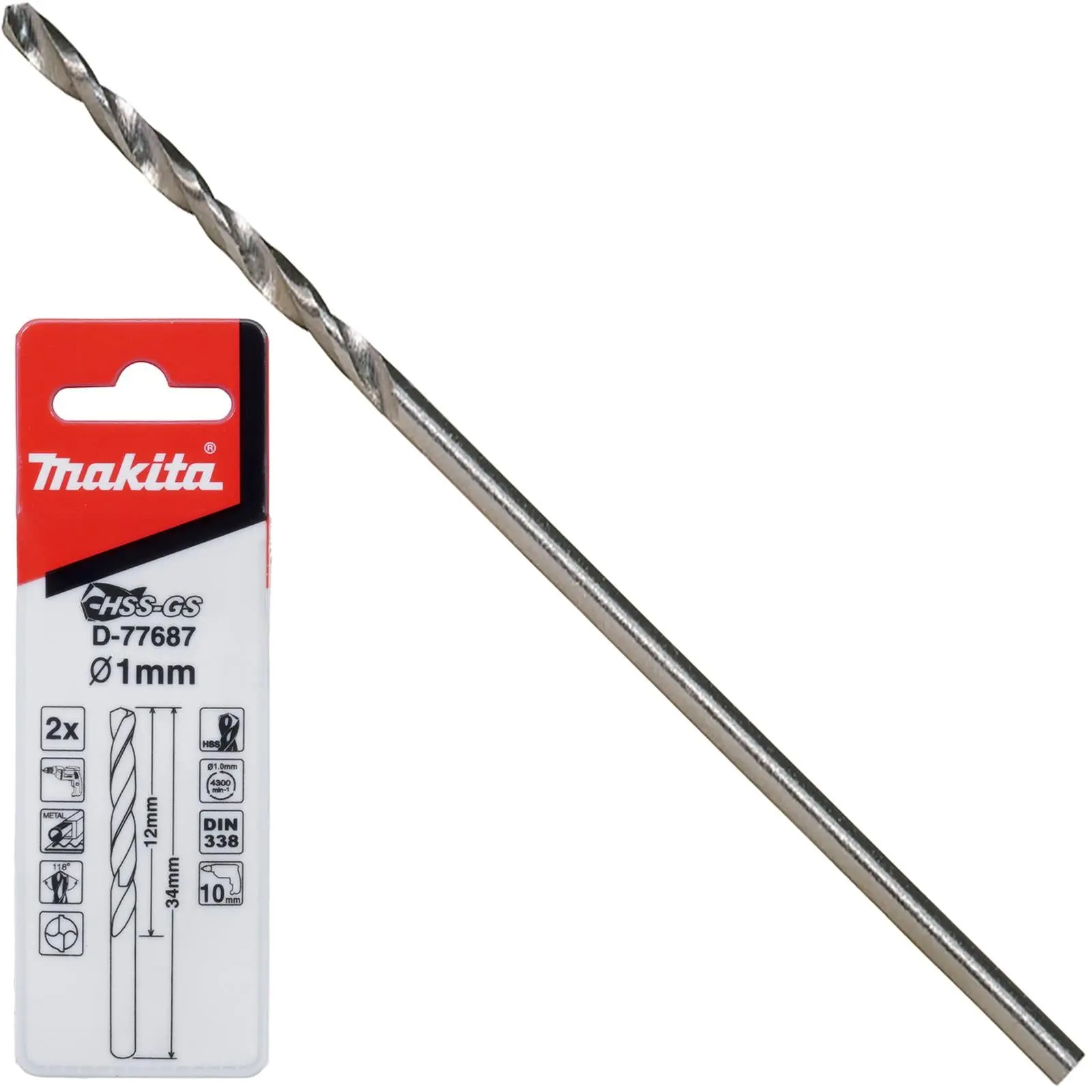 Makita HSS-GS Metal Drill Bit 135° Split Point 1.0-16.0mm Choose Size