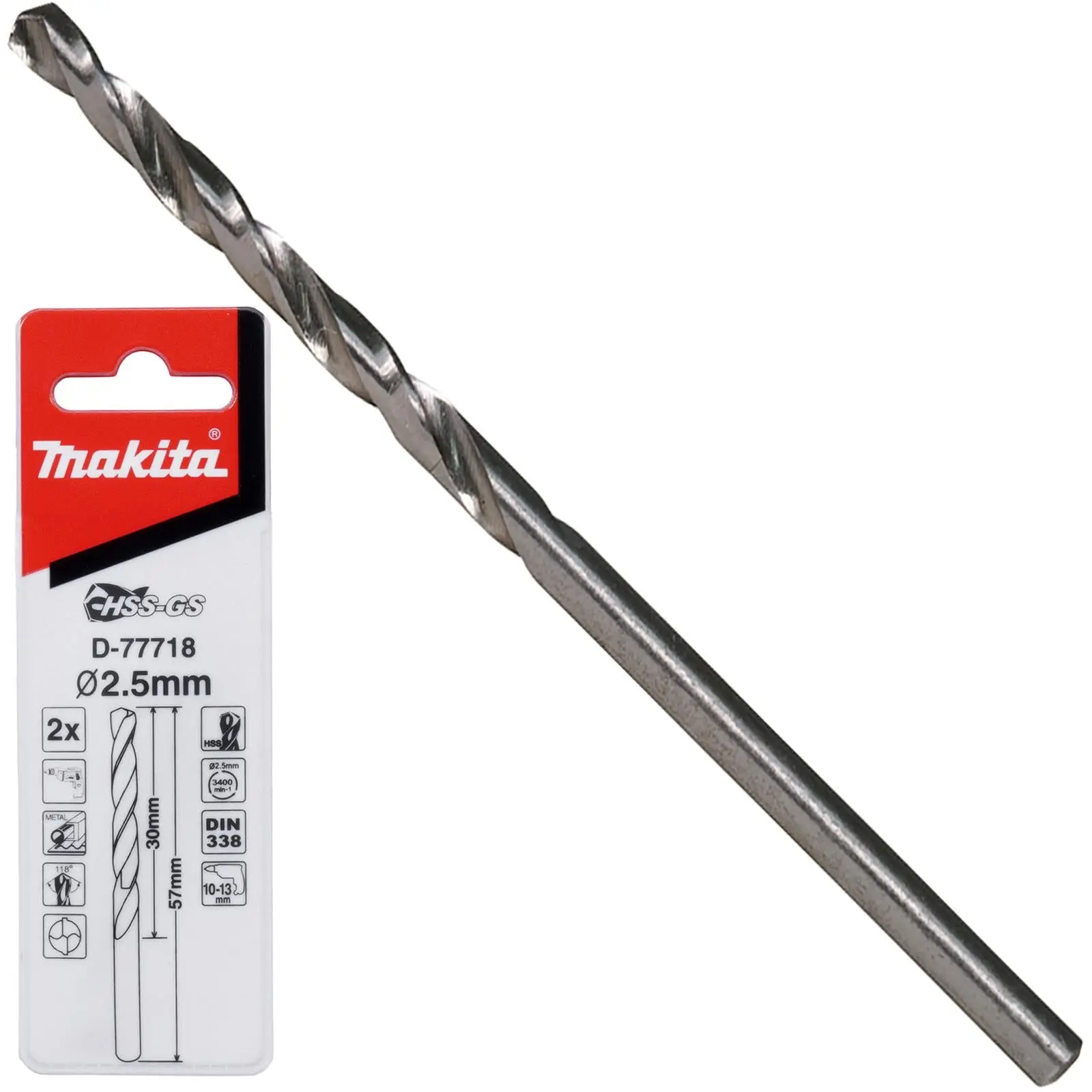 Makita HSS-GS Metal Drill Bit 135° Split Point 1.0-16.0mm Choose Size - Image 2