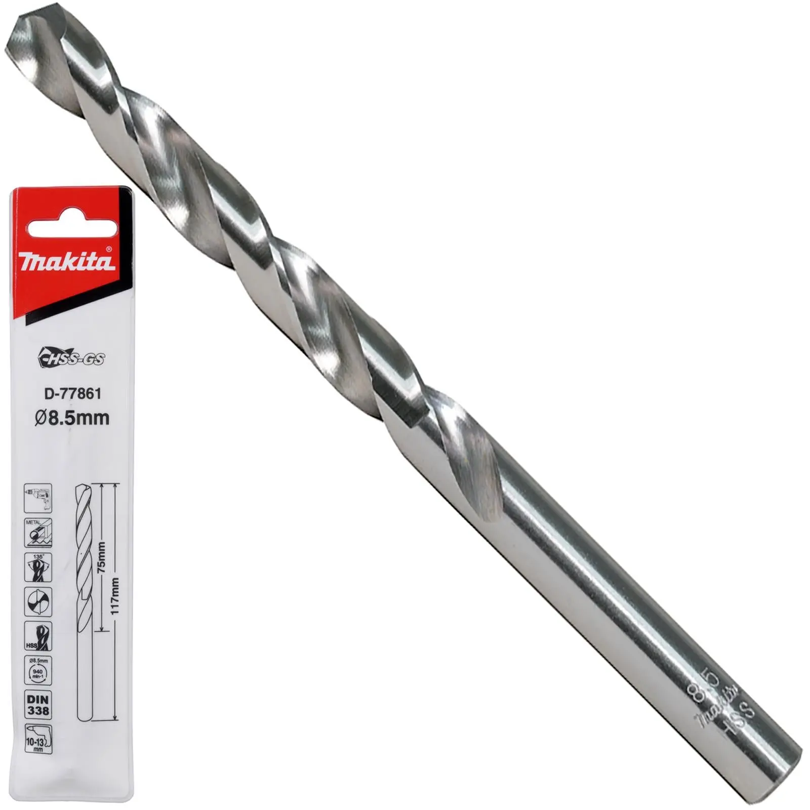 Makita HSS-GS Metal Drill Bit 135° Split Point 1.0-16.0mm Choose Size - Image 20