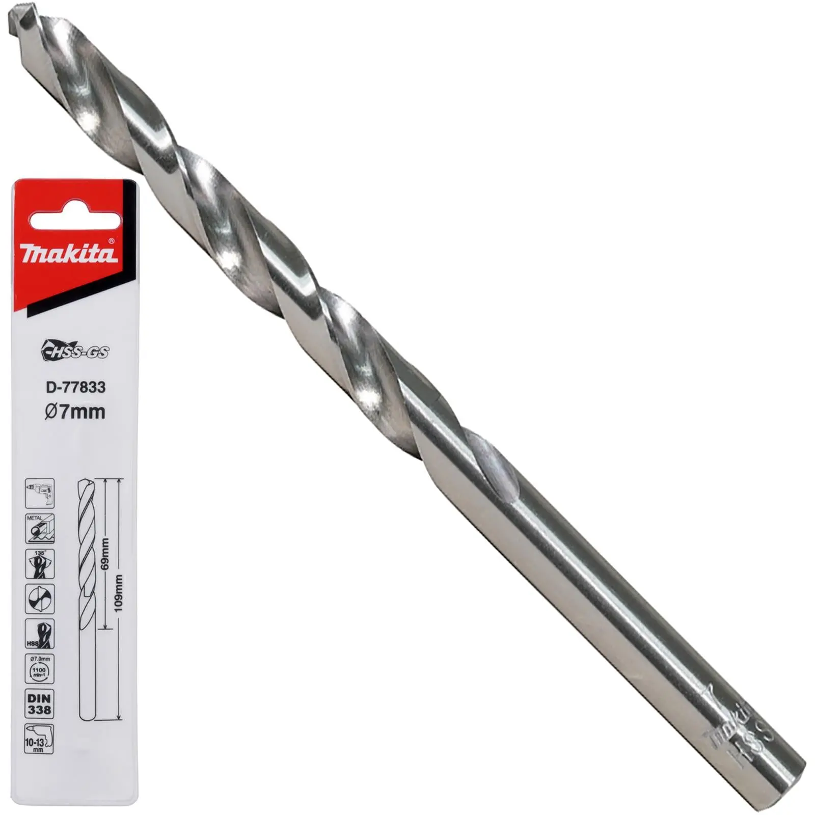 Makita HSS-GS Metal Drill Bit 135° Split Point 1.0-16.0mm Choose Size - Image 23