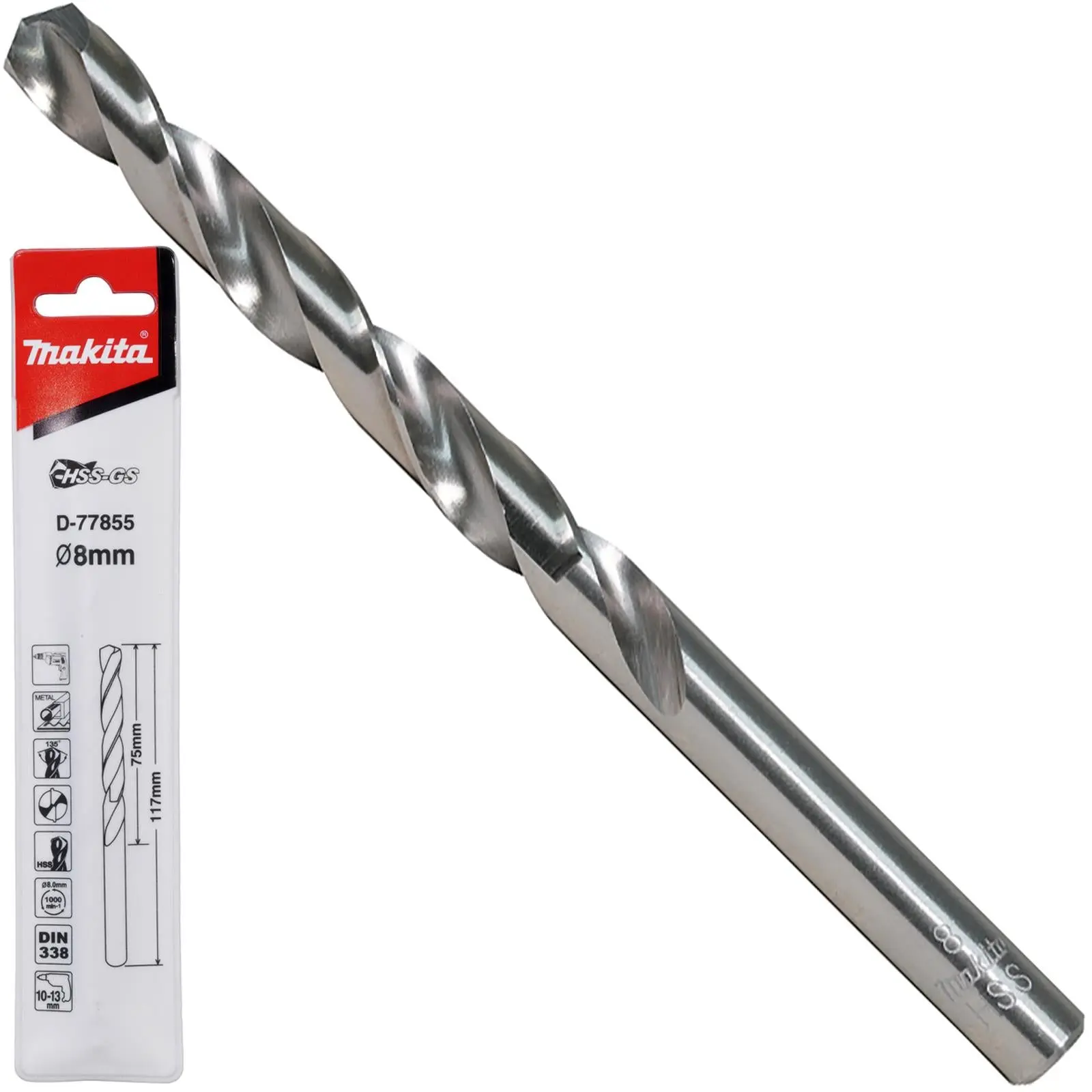 Makita HSS-GS Metal Drill Bit 135° Split Point 1.0-16.0mm Choose Size - Image 26