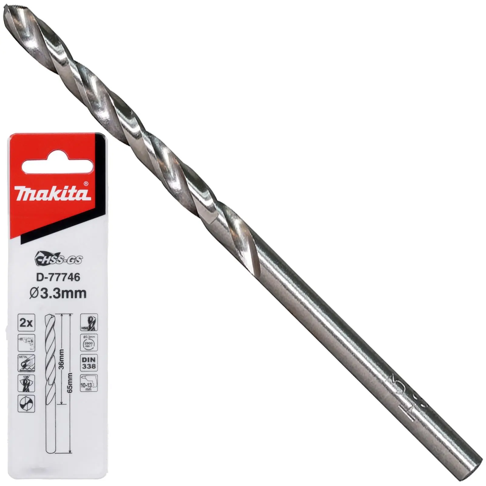 Makita HSS-GS Metal Drill Bit 135° Split Point 1.0-16.0mm Choose Size - Image 31
