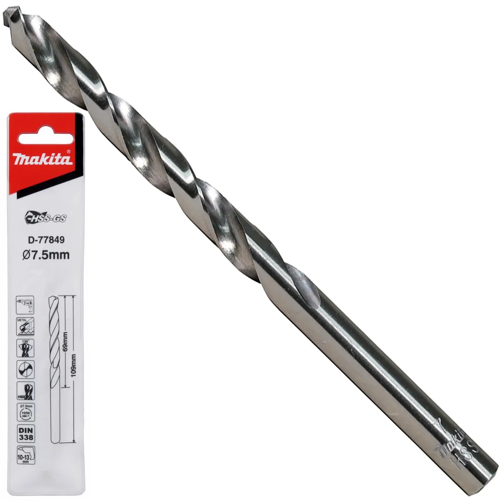 Makita HSS-GS Metal Drill Bit 135° Split Point 1.0-16.0mm Choose Size - Image 9