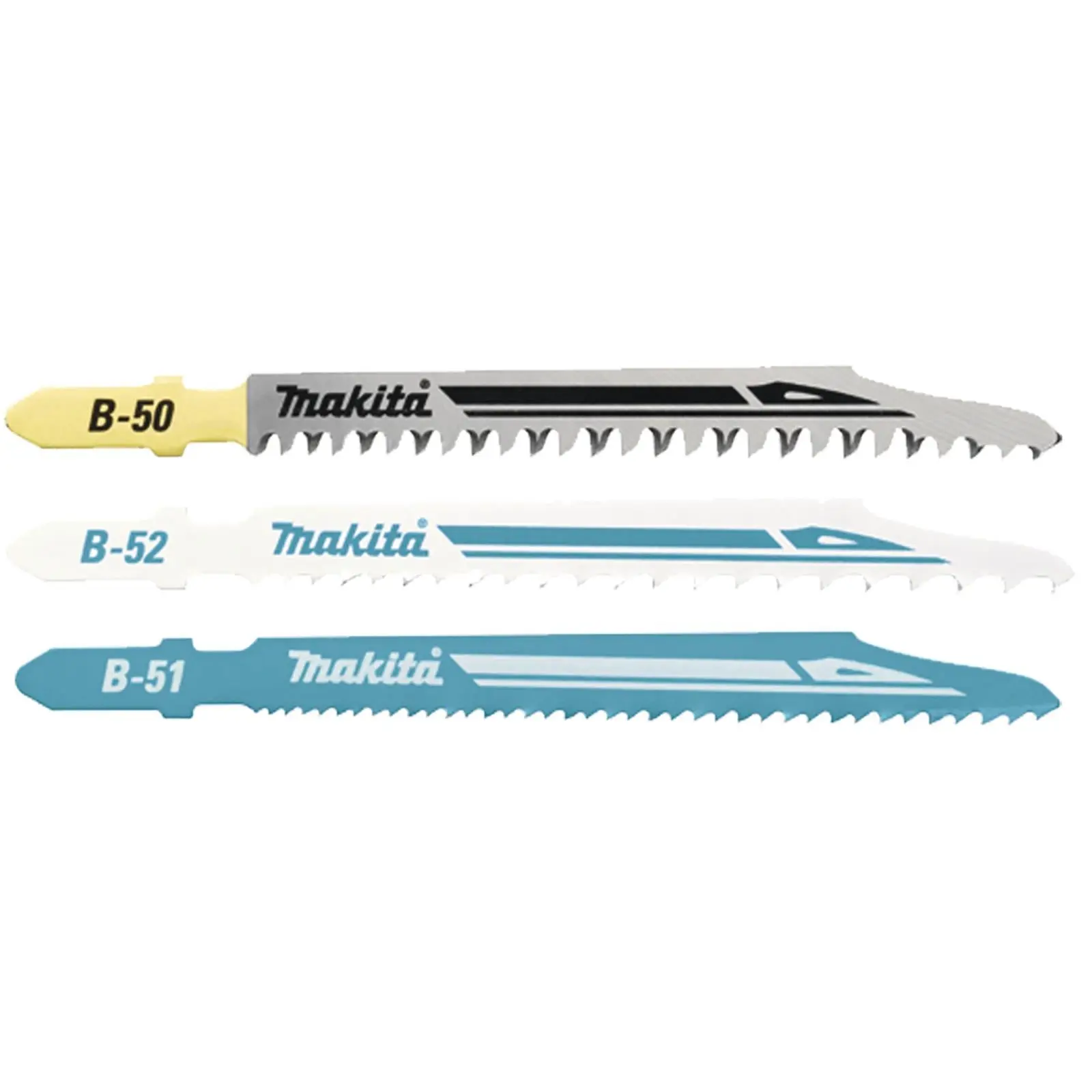 Makita Jigsaw Blade Set 3 Piece for Wood and Plastic Type B50 B51 B52 B-06292 - Image 2