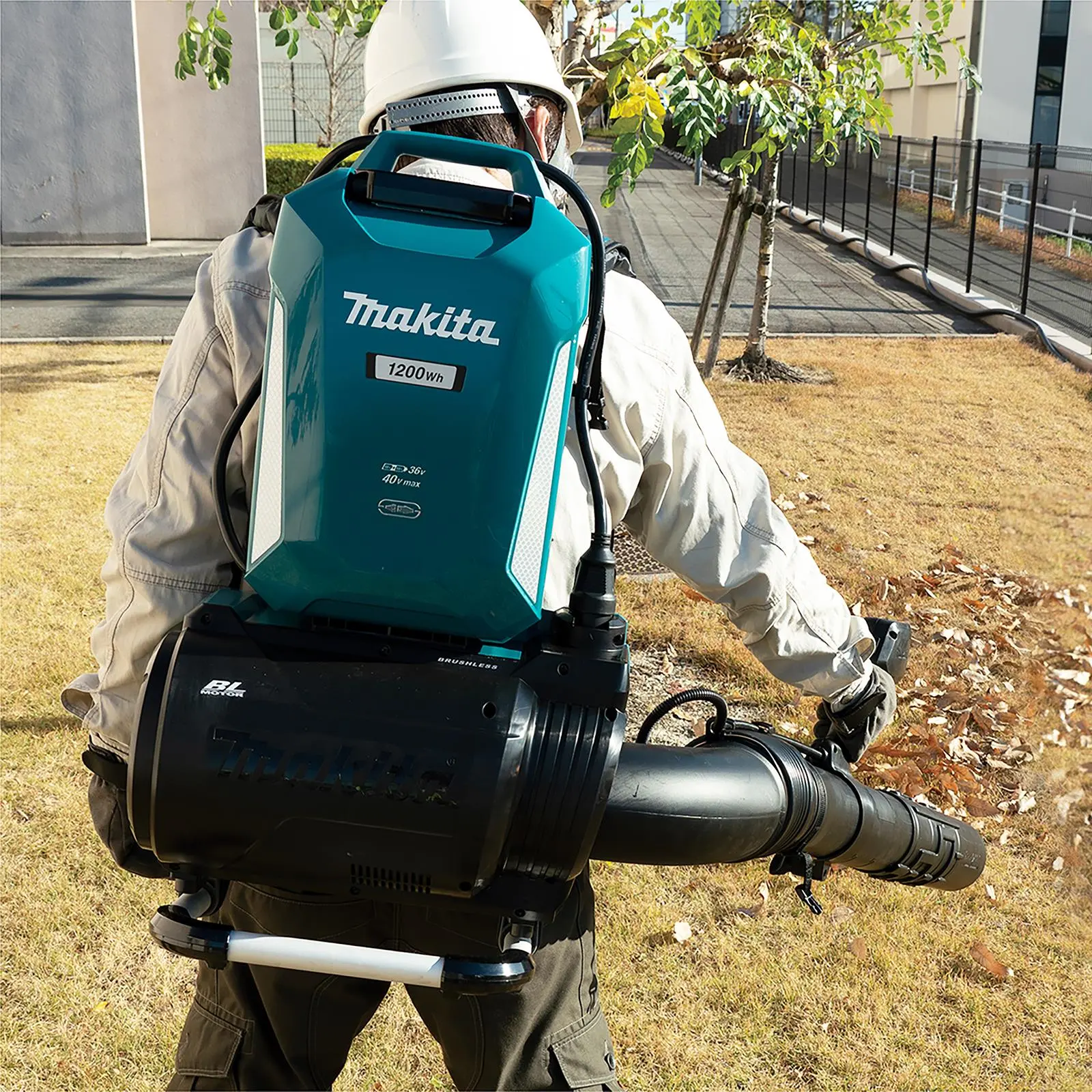 Makita Leaf Blower Backpack and PDC1200 Power Pack 18V 40V LXT XGT Compatible Brushless Cordless 22N Garden Grass Clippings UB002CX3 - Image 3