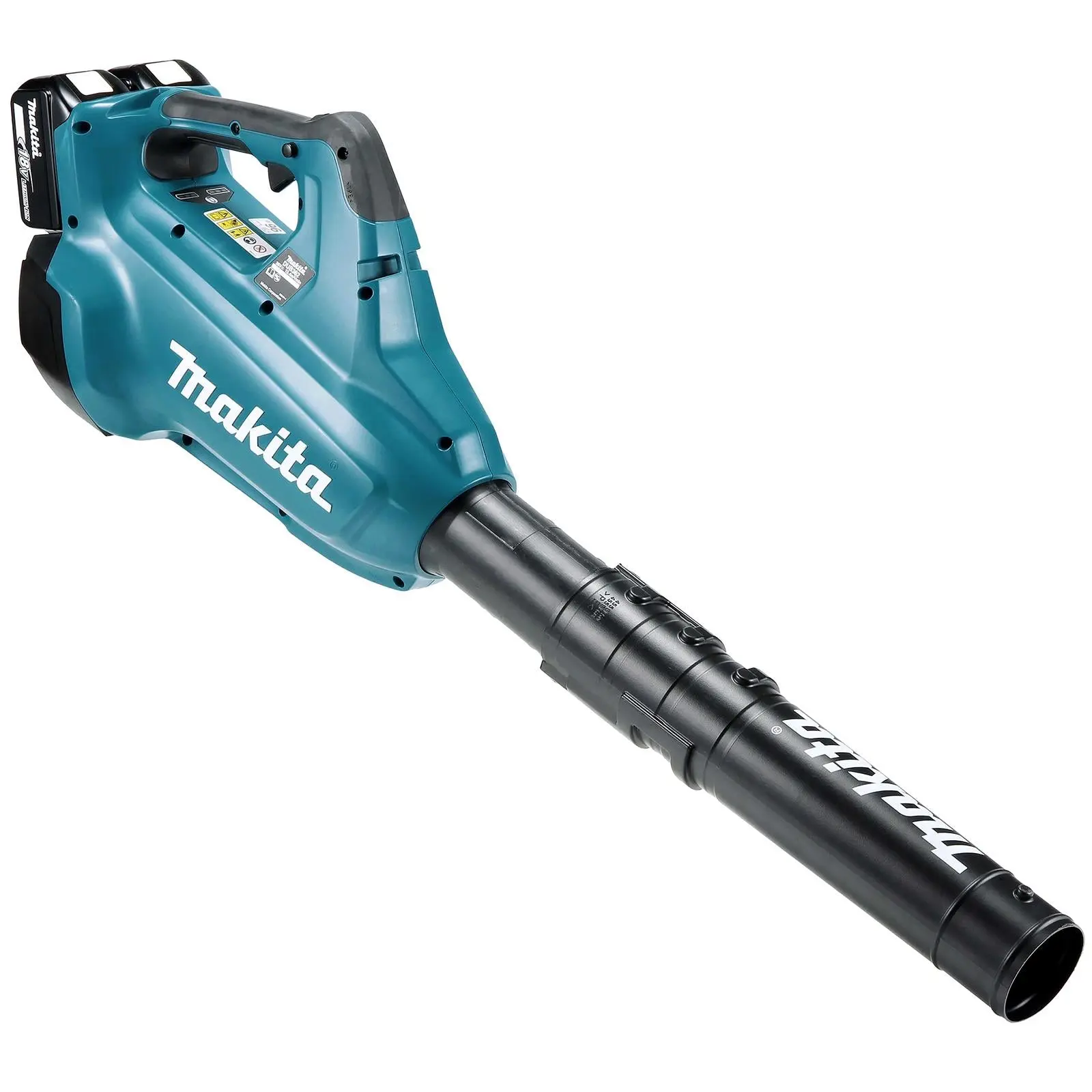 Makita Leaf Blower Kit 18V x 2 LXT Brushless Cordless 2 x 5Ah Battery and Dual Rapid Charger 14.4N Garden Grass Clippings Construction DUB362PT2 - Image 8