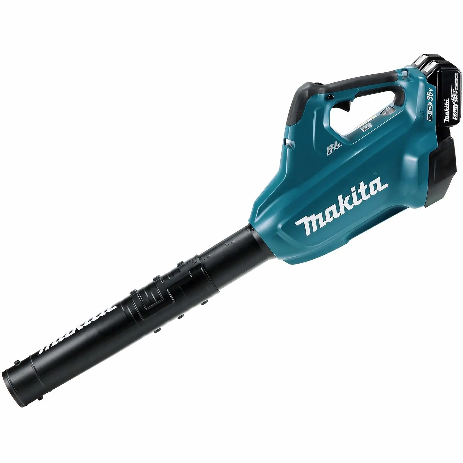 Makita Leaf Blower Kit 18V x 2 LXT Brushless Cordless 2 x 6Ah Battery and Dual Rapid Charger 14.4N Garden Grass Clippings Construction DUB362PG2 - Image 5