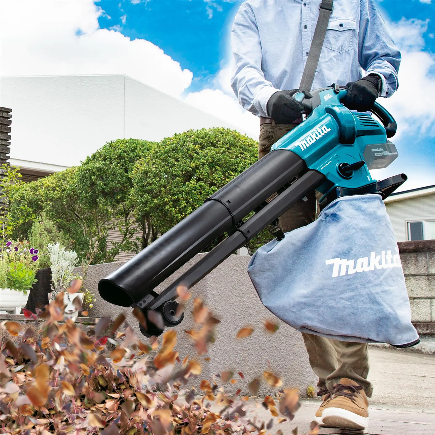Makita Leaf Blower Vacuum 18V LXT Brushless Cordless Garden Grass Clippings Bare Unit Body Only DUB187Z - Image 12
