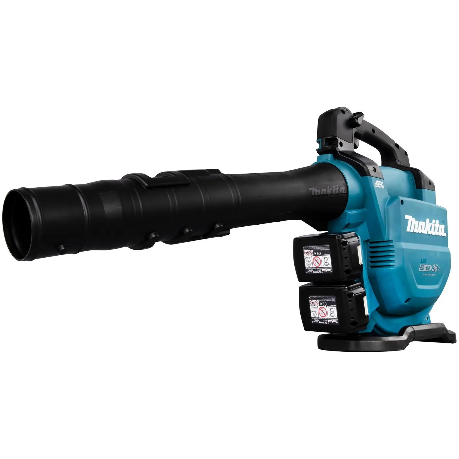 Makita Leaf Blower Vacuum Kit 18V x 2 LXT Brushless Cordless 2 x 5Ah Battery and Dual Rapid Charger 14.4N Garden Grass Clippings Construction DUB363PT2V - Image 9
