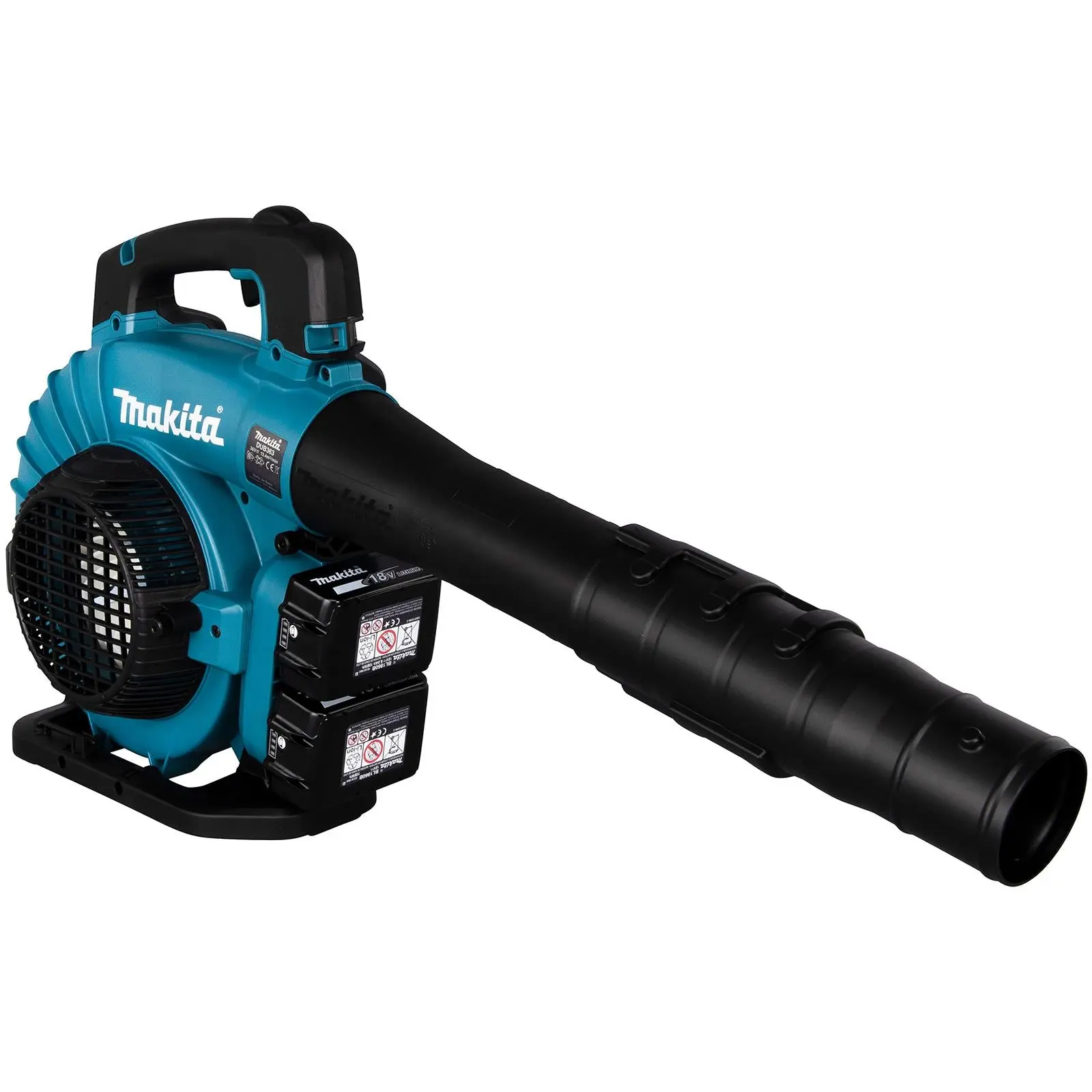 Makita Leaf Blower Vacuum Kit 18V x 2 LXT Brushless Cordless 2 x 6Ah Battery and Dual Rapid Charger 14.4N Garden Grass Clippings Construction DUB363PG2V - Image 3