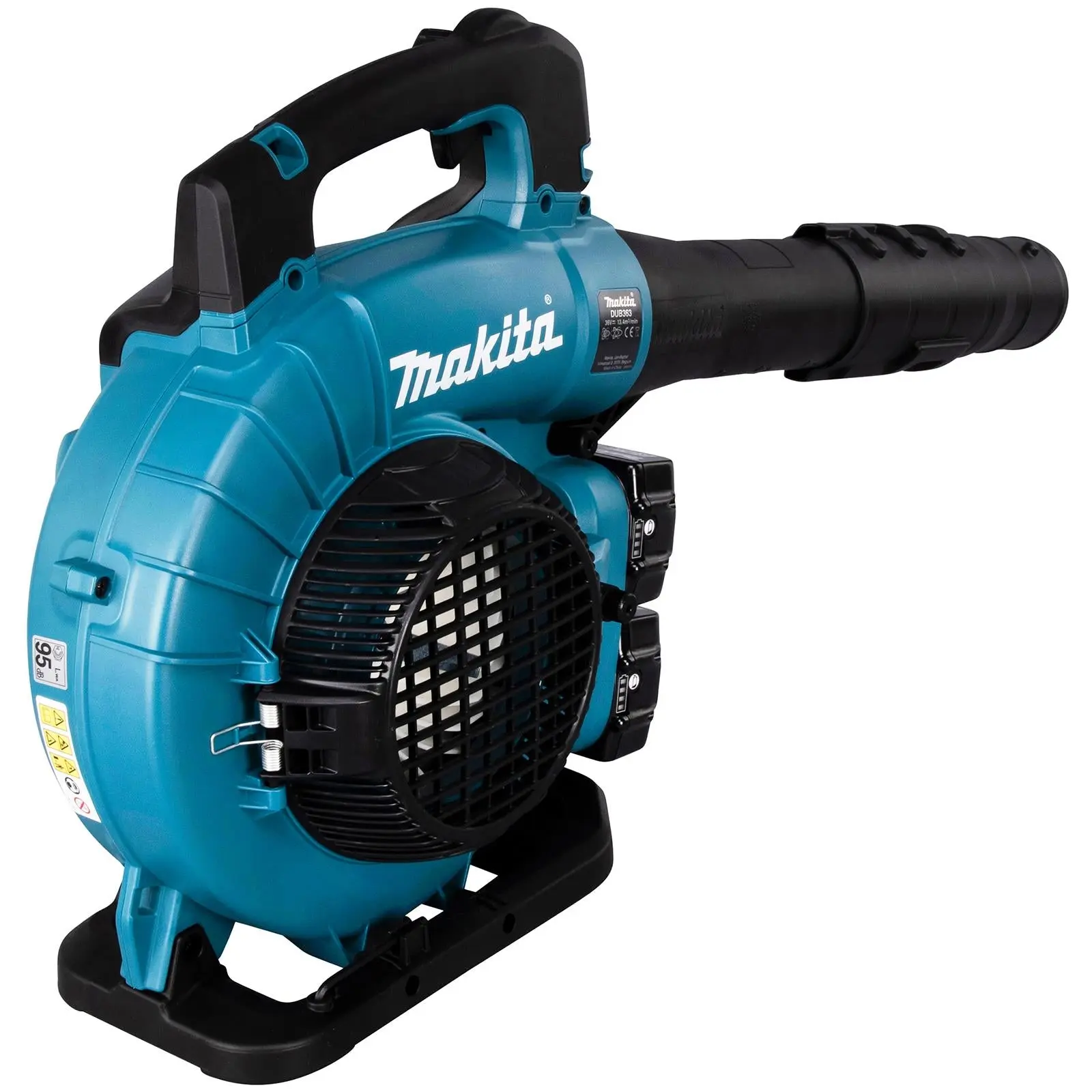 Makita Leaf Blower Vacuum Kit 18V x 2 LXT Brushless Cordless 2 x 6Ah Battery and Dual Rapid Charger 14.4N Garden Grass Clippings Construction DUB363PG2V - Image 4