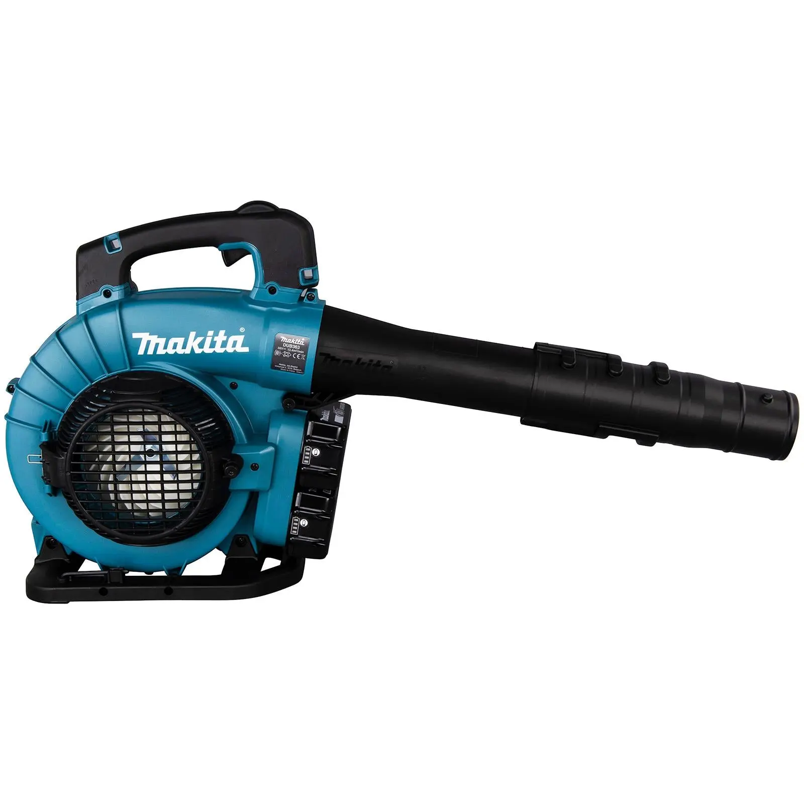 Makita Leaf Blower Vacuum Kit 18V x 2 LXT Brushless Cordless 2 x 6Ah Battery and Dual Rapid Charger 14.4N Garden Grass Clippings Construction DUB363PG2V - Image 5