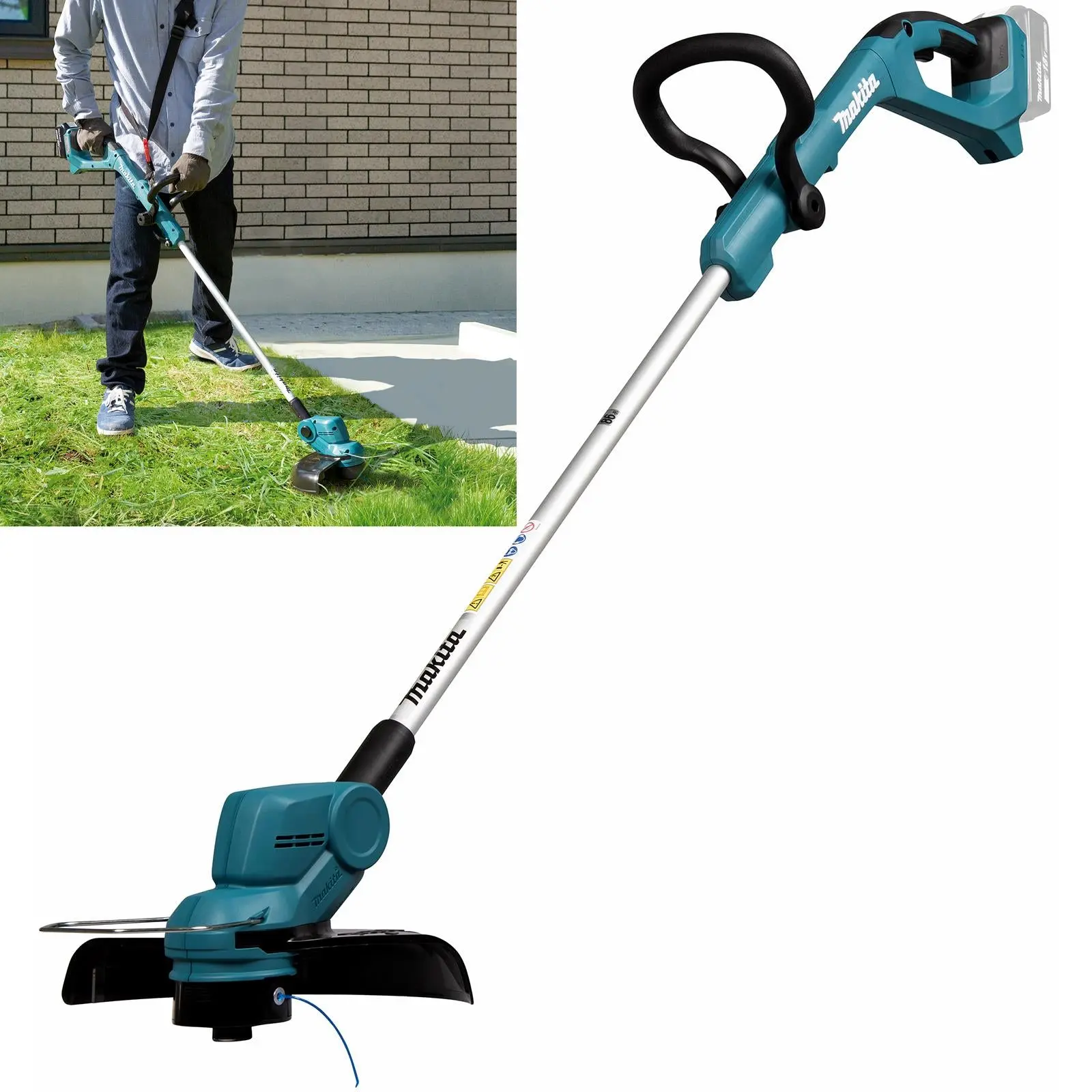 Makita Line Trimmer Strimmer 18V LXT Telescopic Shaft Cordless Garden Lawn Strimming 5Ah Bare Unit Body Only DUR193Z