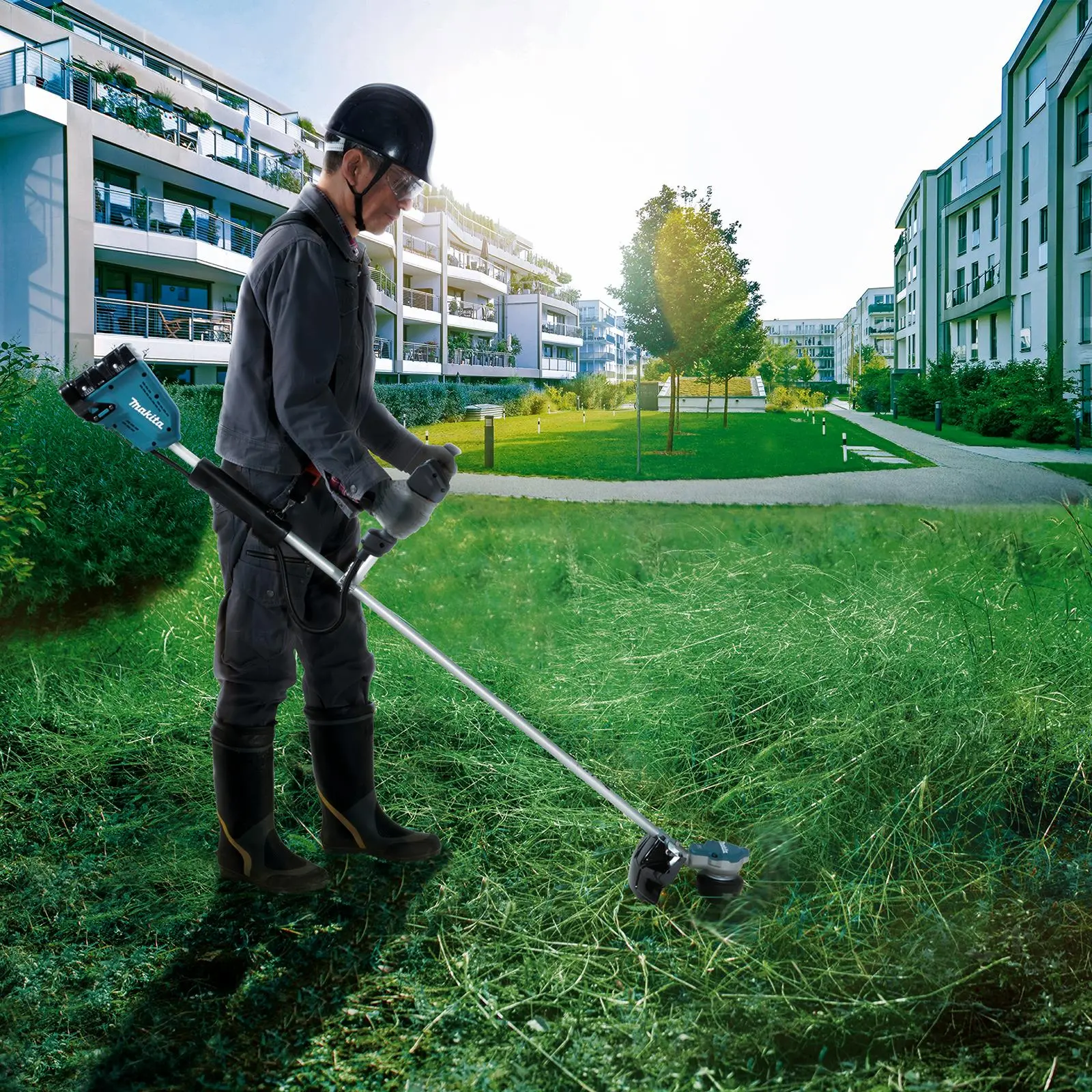 Makita Line Trimmer Strimmer 2 x 18V LXT Brushless Cordless Garden Lawn Strimming Bare Unit Body Only DUR368LZ - Image 3