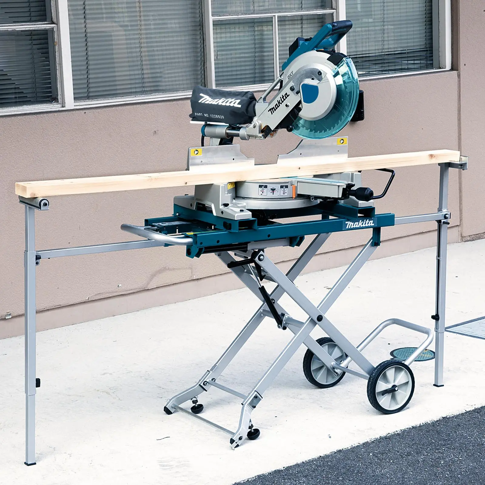 Makita Mitre Saw Stand Universal Folding Portable Table Top Wheels Slide Compound - Image 6