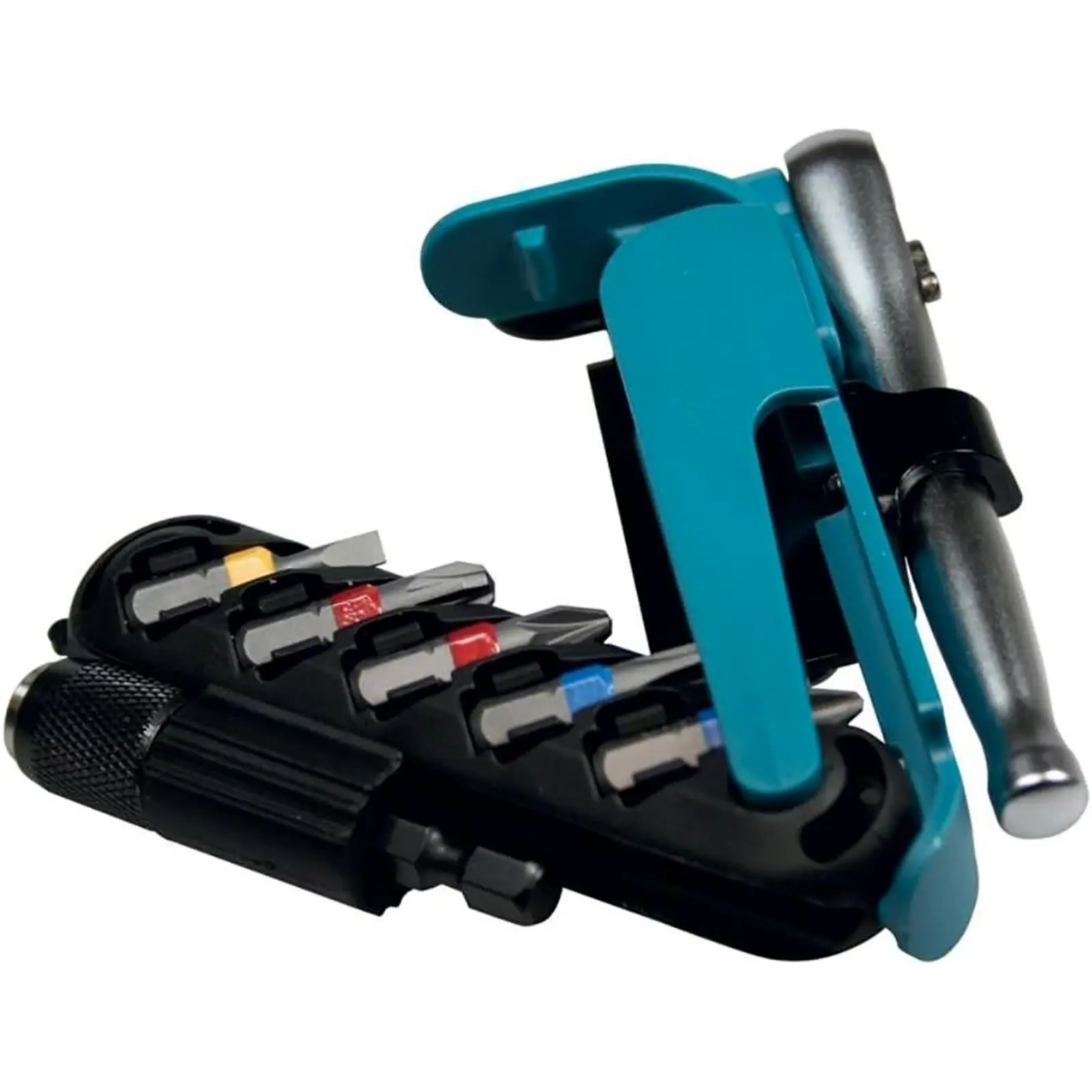 Makita Ratchet Screwdriver Bit Set 1/4" Hex Drive Reversible Handle Magnetic Bit Holder 12 Piece - Image 4