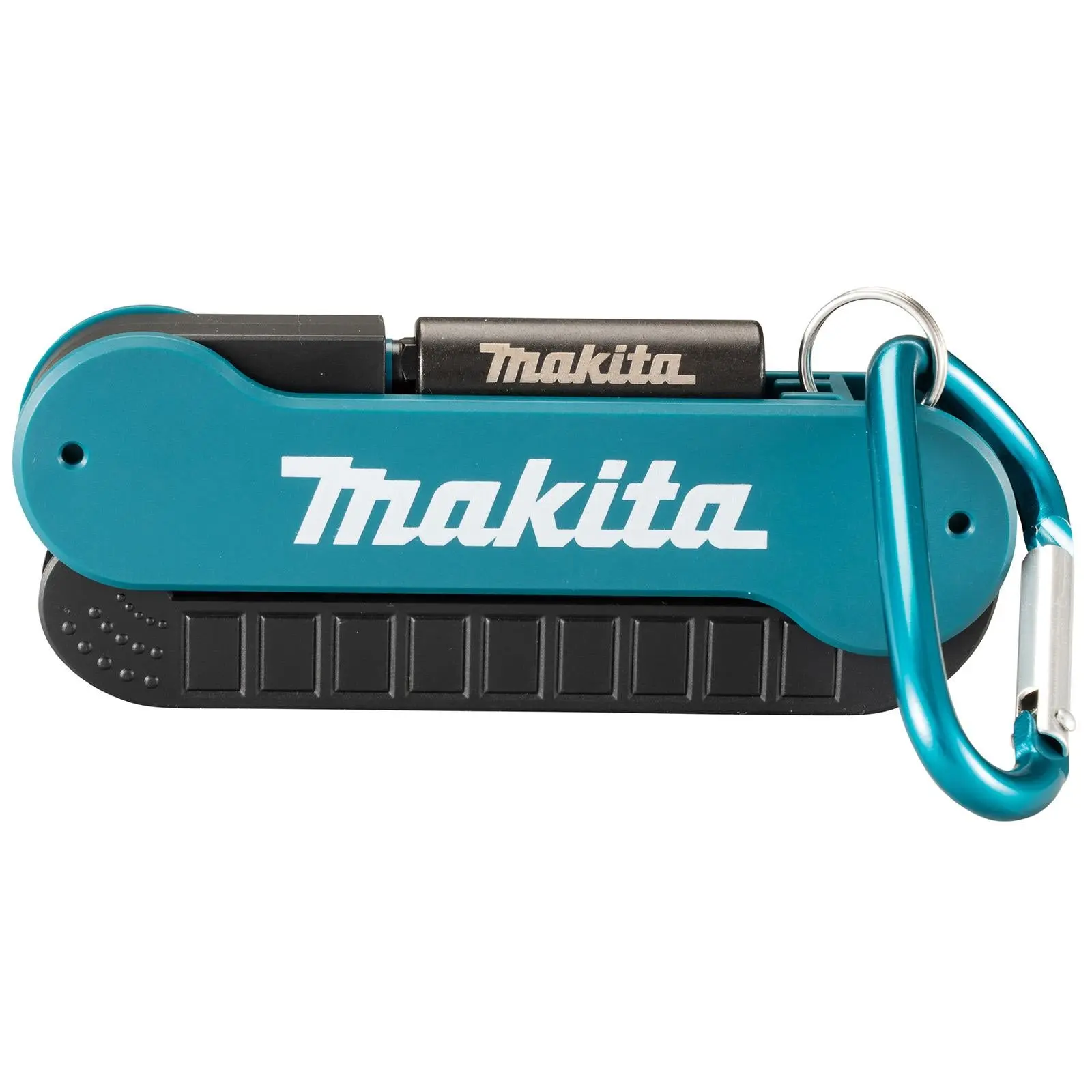 Makita Screwdriver Bit Set 25mm 1/4" Hex 10 Pieces IMPACT BLACK with Magnetic Bit Holder on Carabiner E-12005 - Image 3