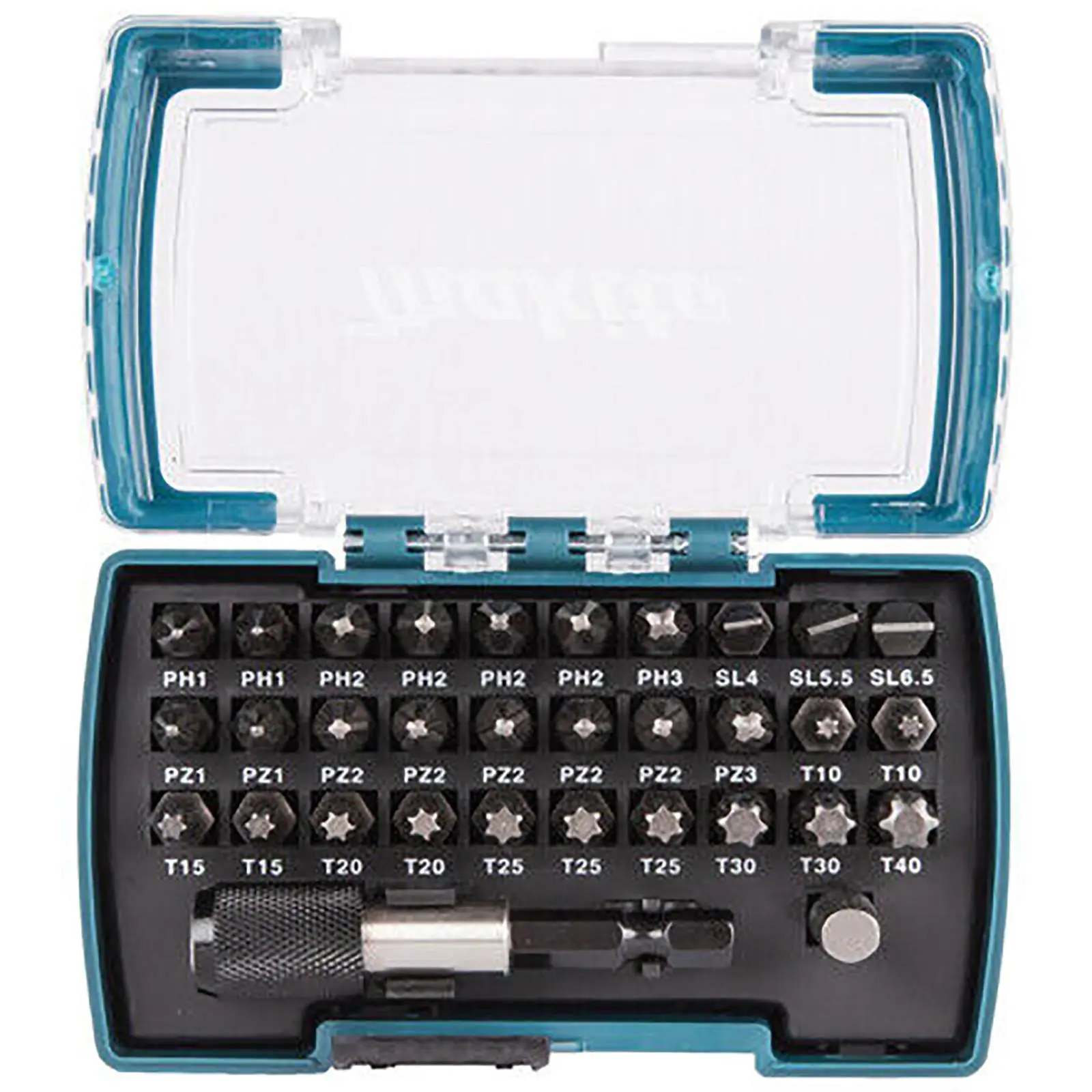 Makita Screwdriver Bit Set with Bit Holder in Case 32 Piece D-74762 - Image 3
