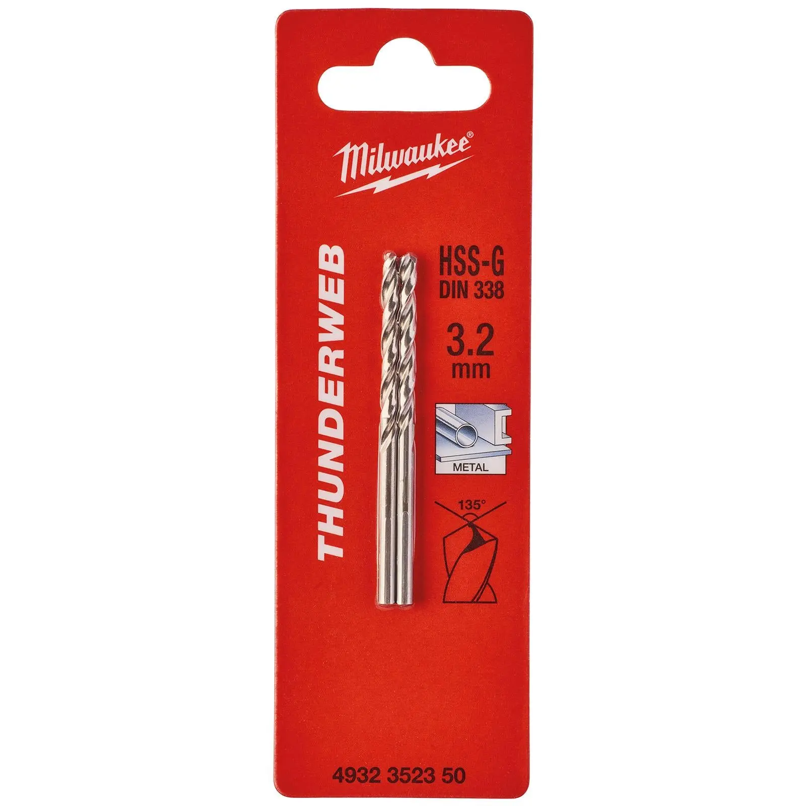 Milwaukee Thunderweb Metal Drill Bits HSS-G Ground DIN338 2 Pack 1.0-4.0mm - Image 16